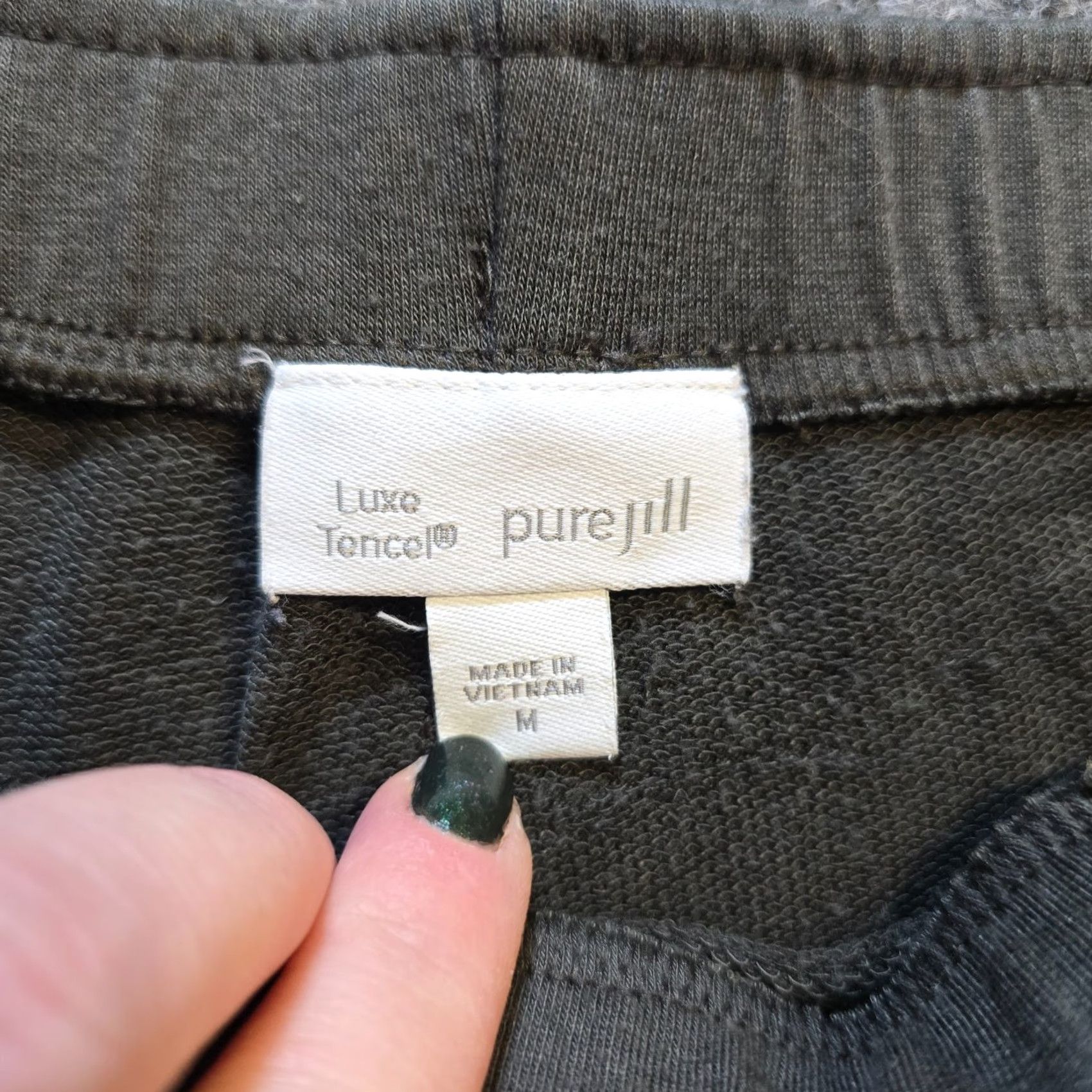 J. Jill J Jill Pants Womens Medium Gray Wide-Leg Tencel Pockets Classic Career Capsule Size 32" / US 10 / IT 46 - 4 Thumbnail