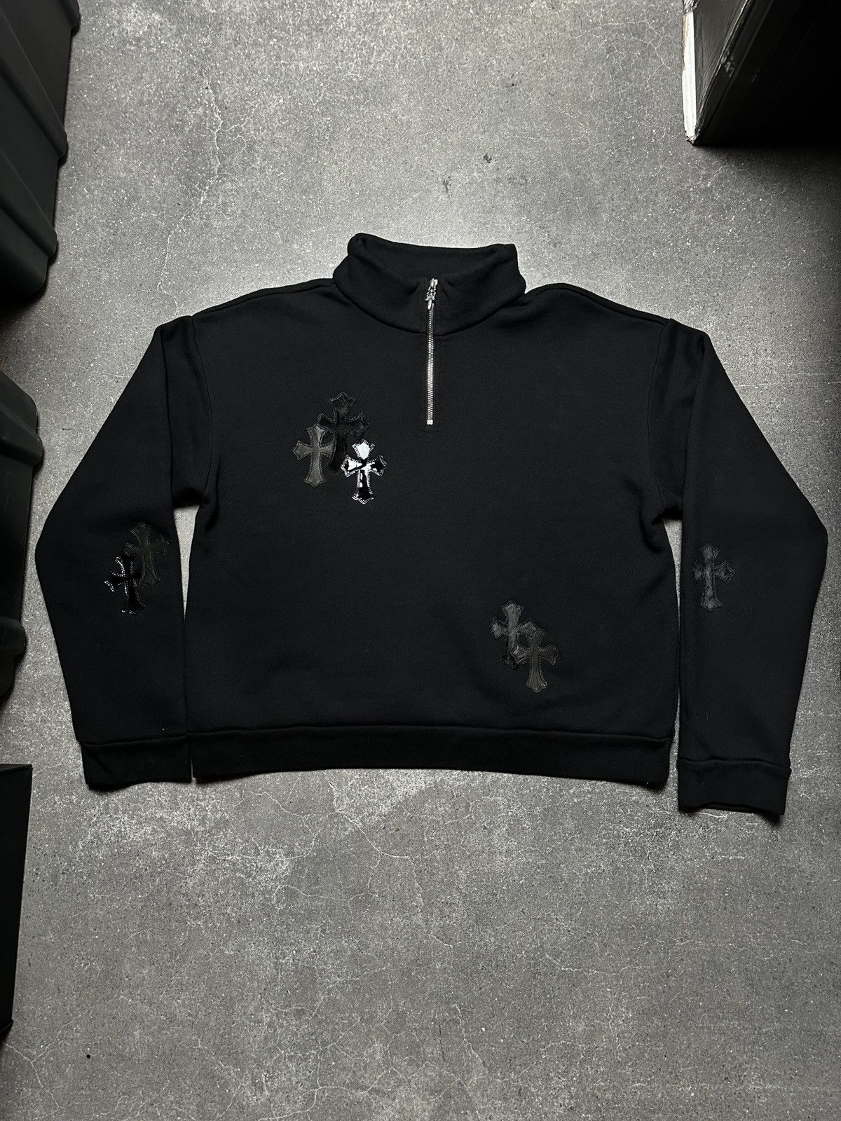Chrome Hearts Chrome Hearts Flooded Cross Patch Quarter Zip Size US M / EU 48-50 / 2 - 1 Thumbnail