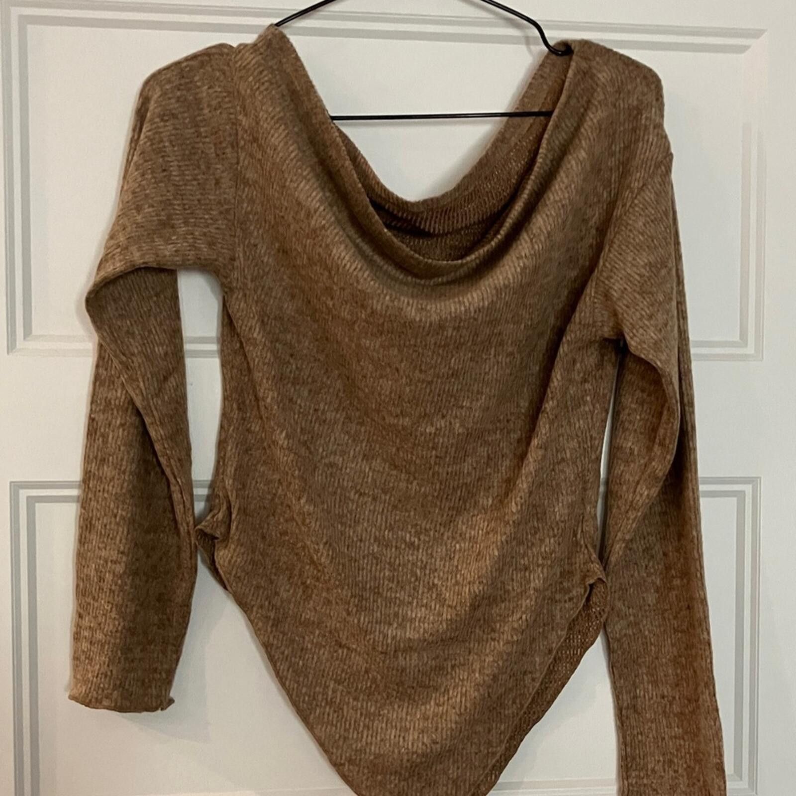 Other NIB Source Unknown Taupe Draped Knit Lounge Set Size ONE SIZE - 3 Thumbnail