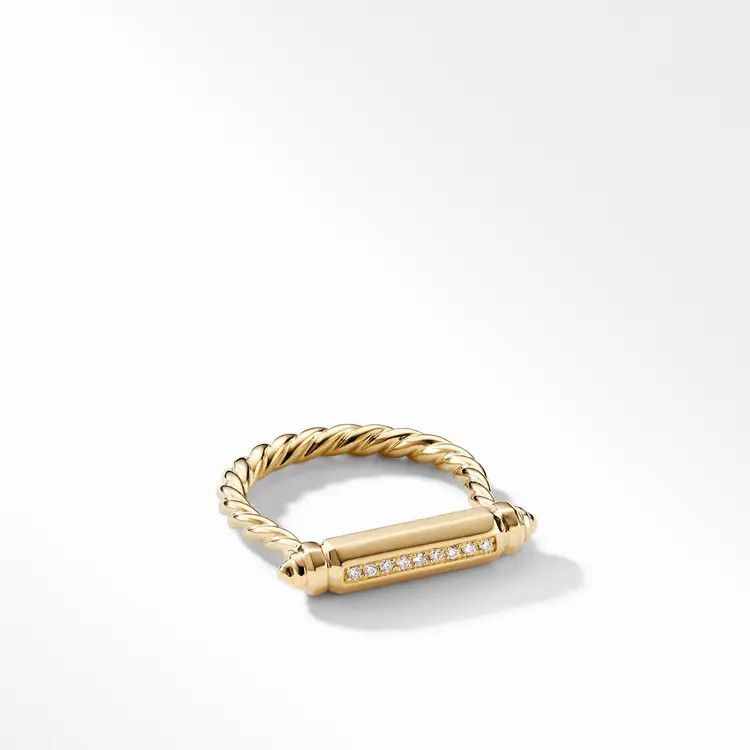 David Yurman o1s1wg111025 R13577D/Size 9 /Lexington Barrel Ring in Golden Size ONE SIZE - 1 Thumbnail