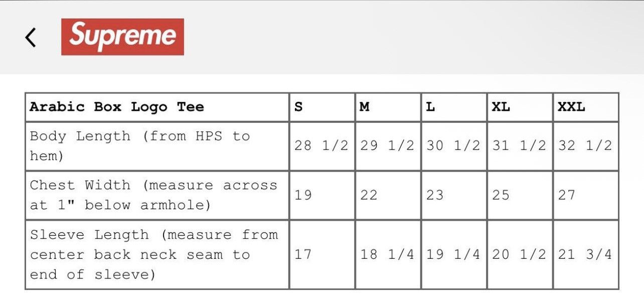 Supreme Supreme Arabic Box Logo Size US L / EU 52-54 / 3 - 4 Thumbnail