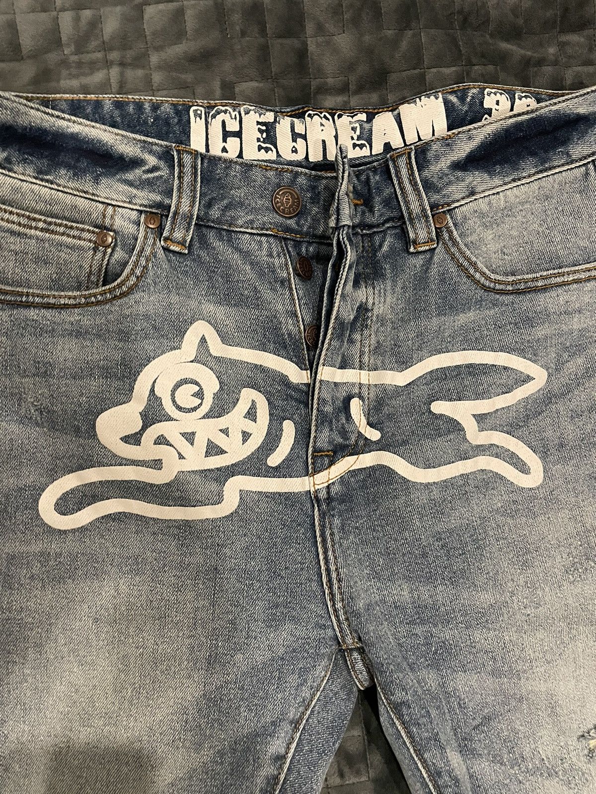 Icecream ICECREAM Running Dog Distressed Jeans Size US 30 / EU 46 - 3 Thumbnail