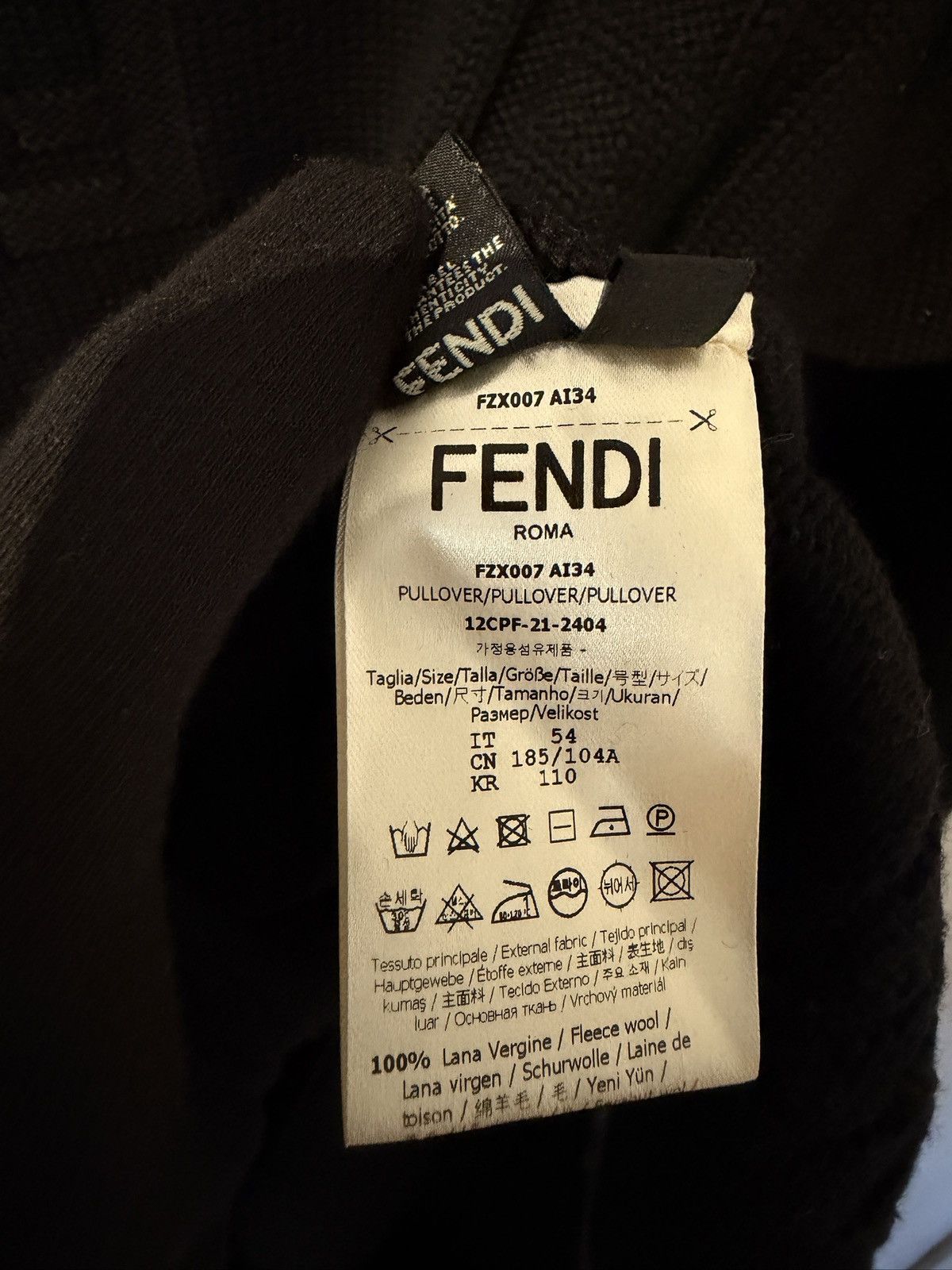 Fendi Fendi FF Motif Sweater Black Size US L / EU 52-54 / 3 - 11 Thumbnail