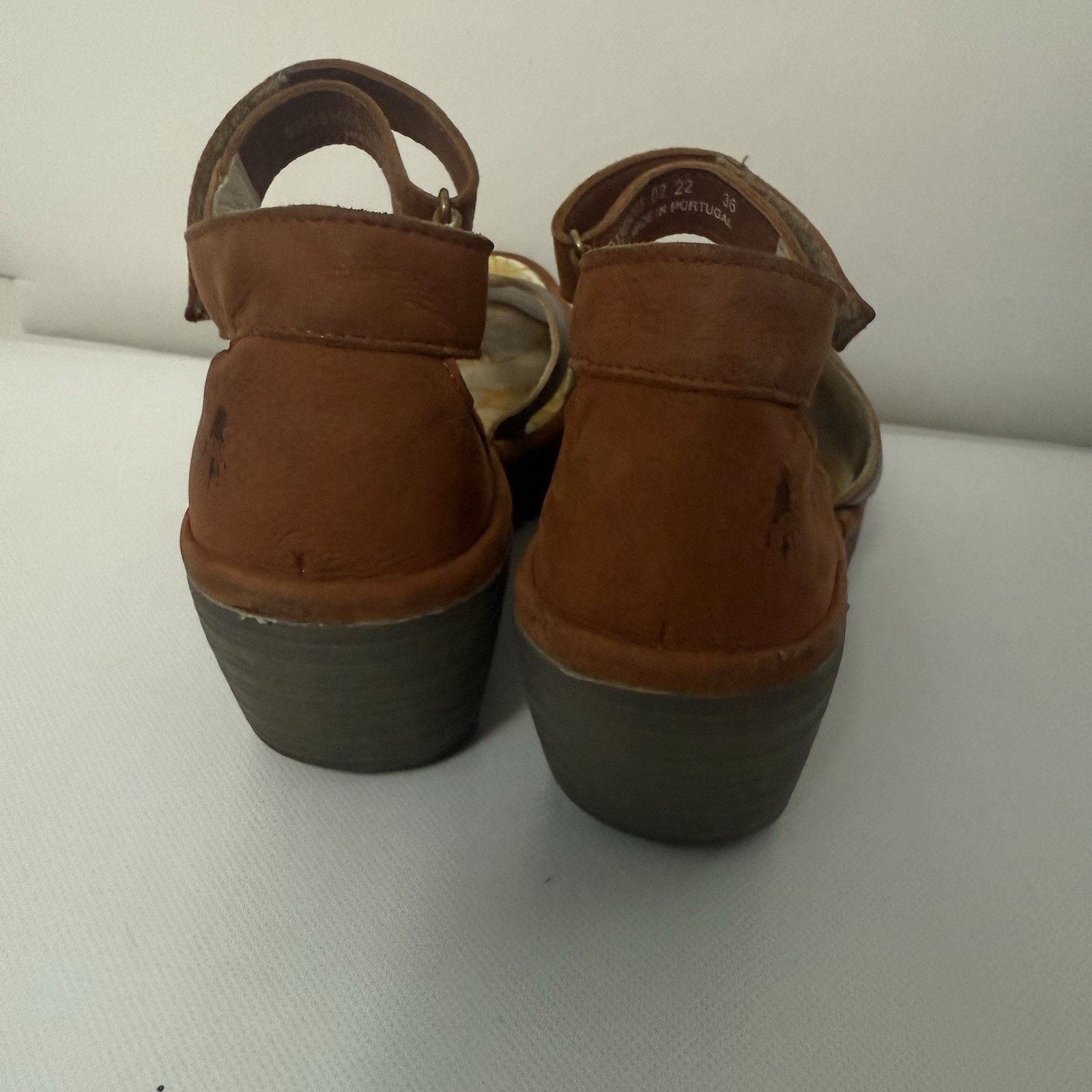 Fly London Fly London Platform Sandals EU 36 Yend Bronze Strappy Wedge Size US 5.5 / IT 35.5 - 3 Thumbnail