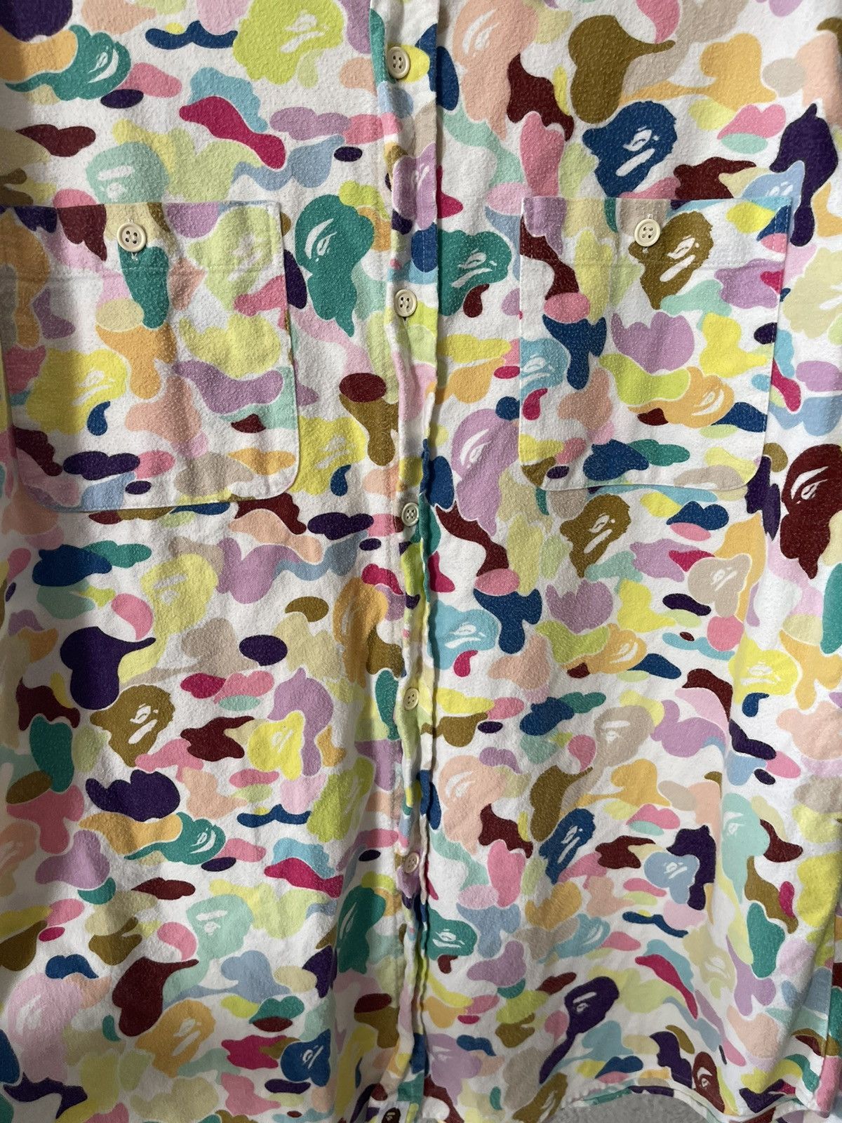 Bape OG Bape Multi Camo Longsleeve Button Shirt Size US XL / EU 56 / 4 - 3 Thumbnail