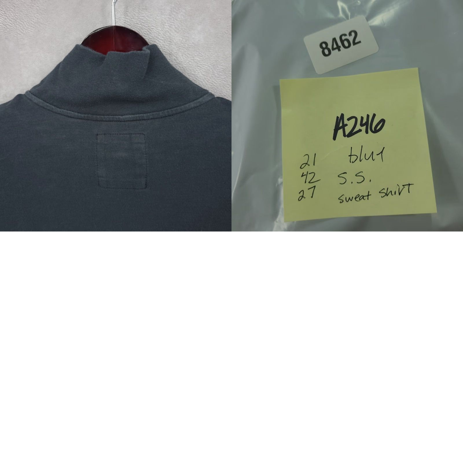 Gap Gap Sweatshirt Mens Large Blue 1/4 Zip Mock Neck Pullover Sweater Pockets Size US L / EU 52-54 / 3 - 8 Thumbnail