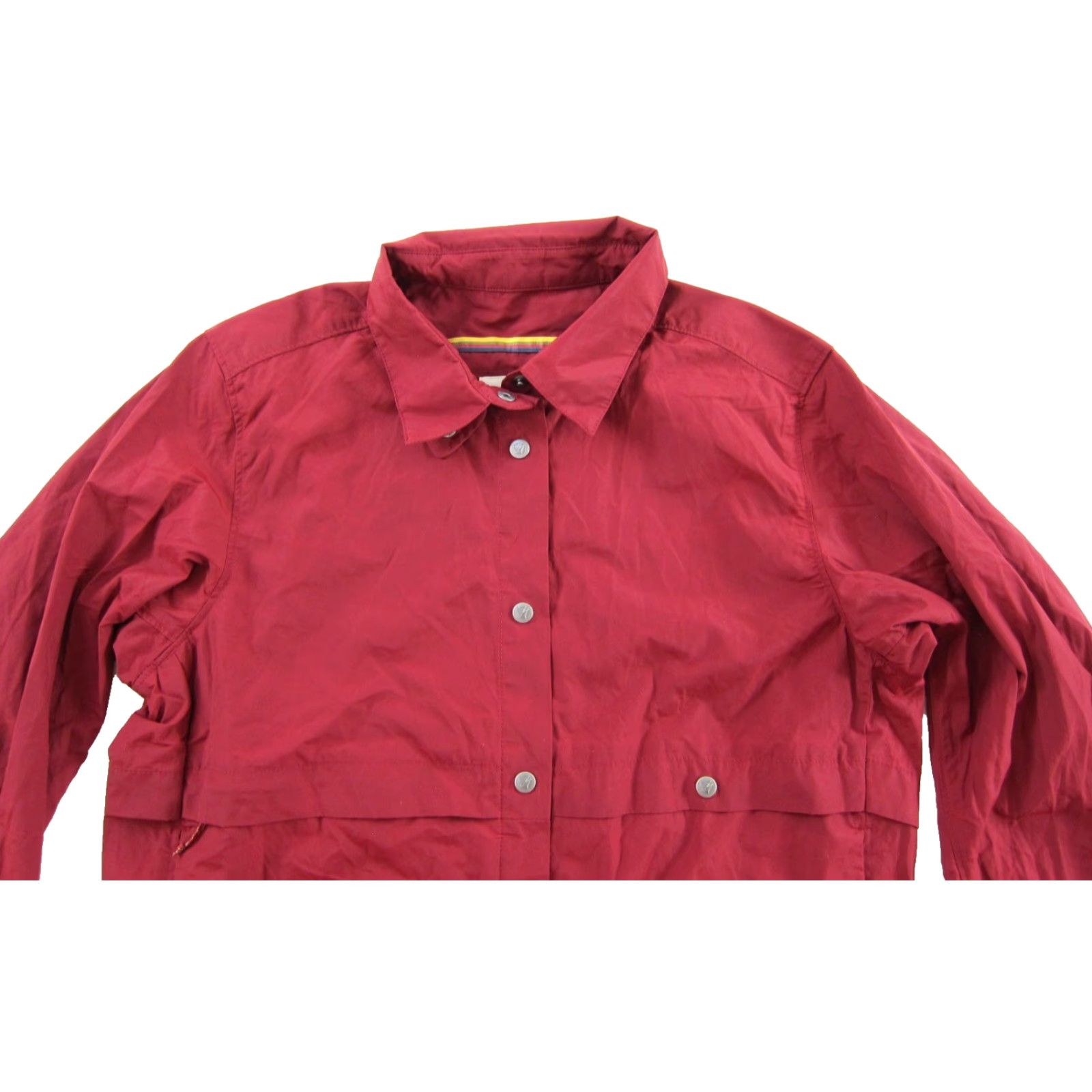 Vintage Fjällräven Wind Red Jacket Women L - Hoodless Windbreaker with Collar Pocket, 5 Pockets, Nylon, Regular Fit, Spring/Fall, Outdoor Theme Size L / US 10 / IT 46 - 3 Thumbnail