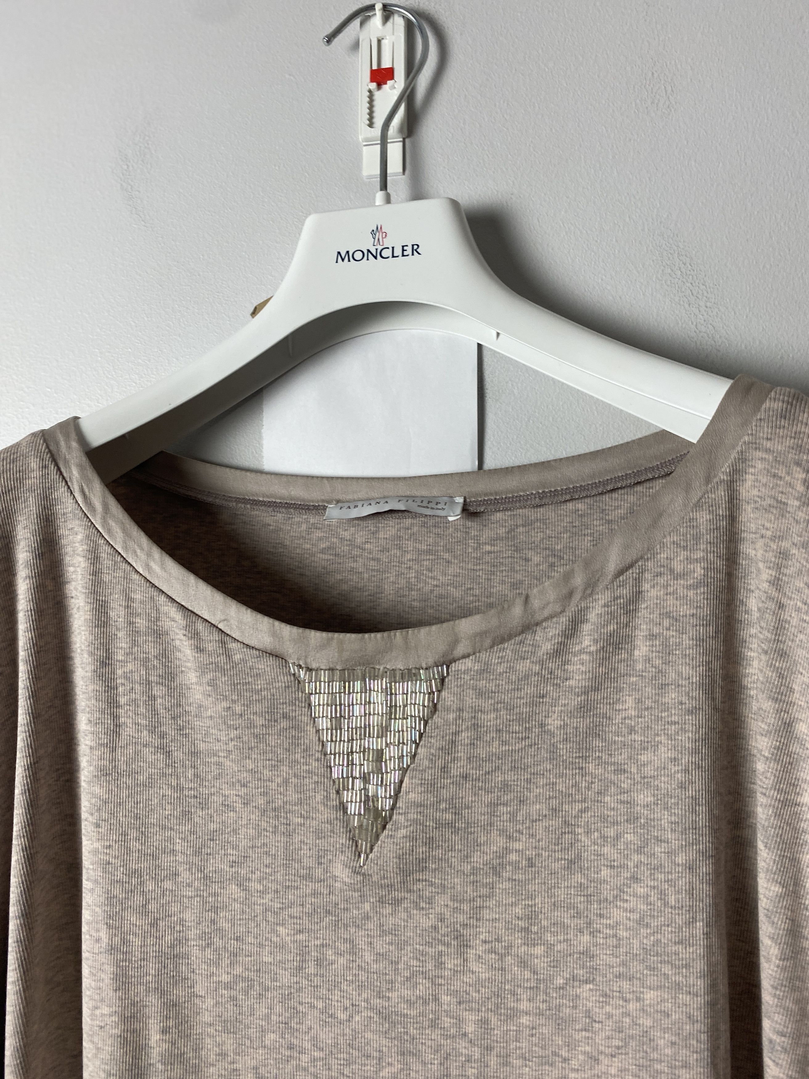Fabiana Filippi Fabiana Filippi cotton lycra long sleeve t-shirt tee Size L / US 10 / IT 46 - 2 Thumbnail