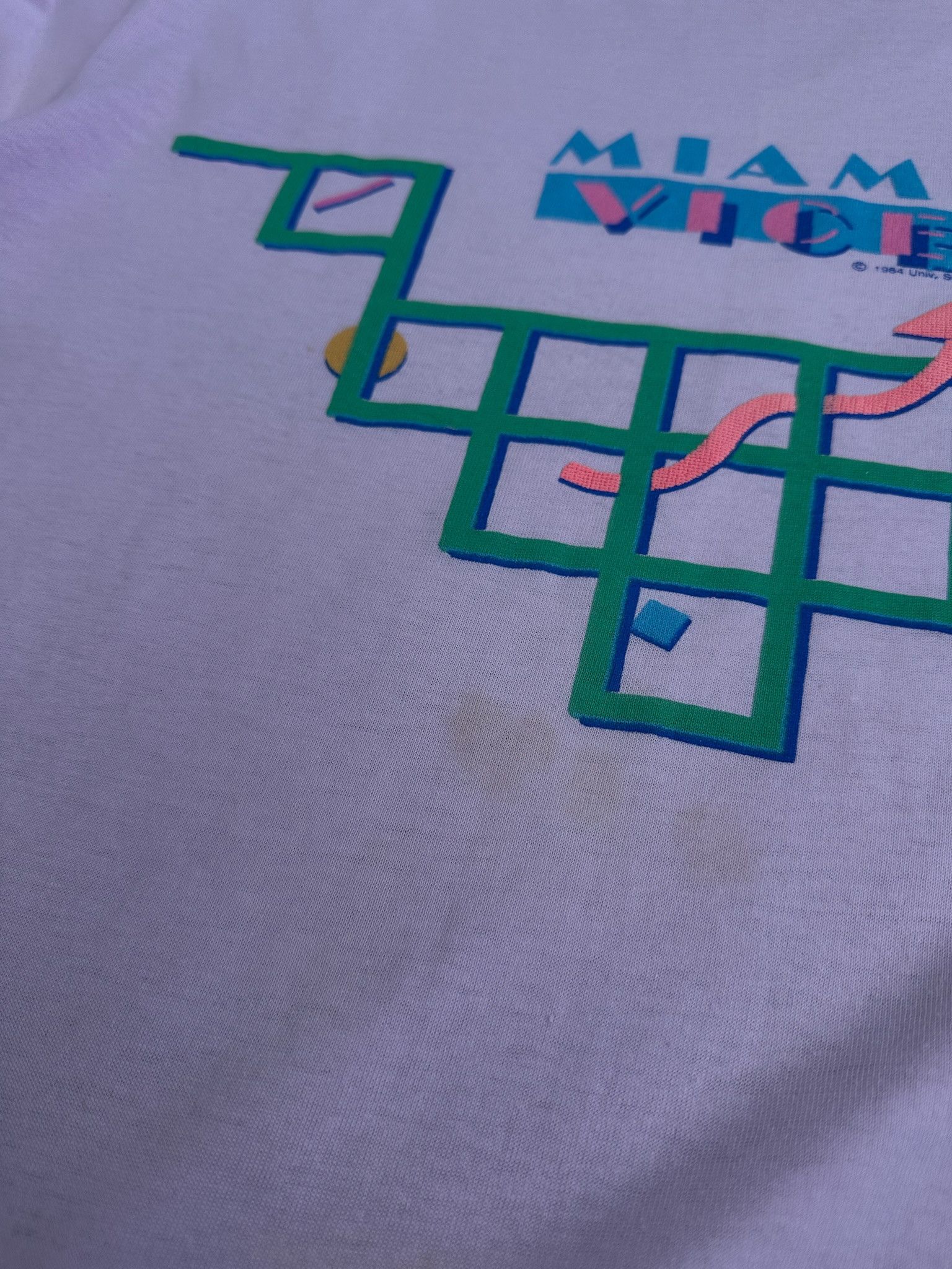 Vintage Vintage 1984 Miami Vice Blue Shirt Single Stitch Movie Promo Size US M / EU 48-50 / 2 - 9 Thumbnail