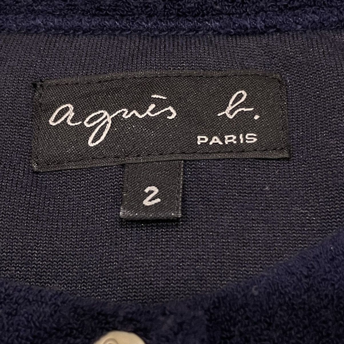 agnes b. Agnes B navy blue terry le petit snap cardigan Size XS / US 0-2 / IT 36-38 - 10 Thumbnail