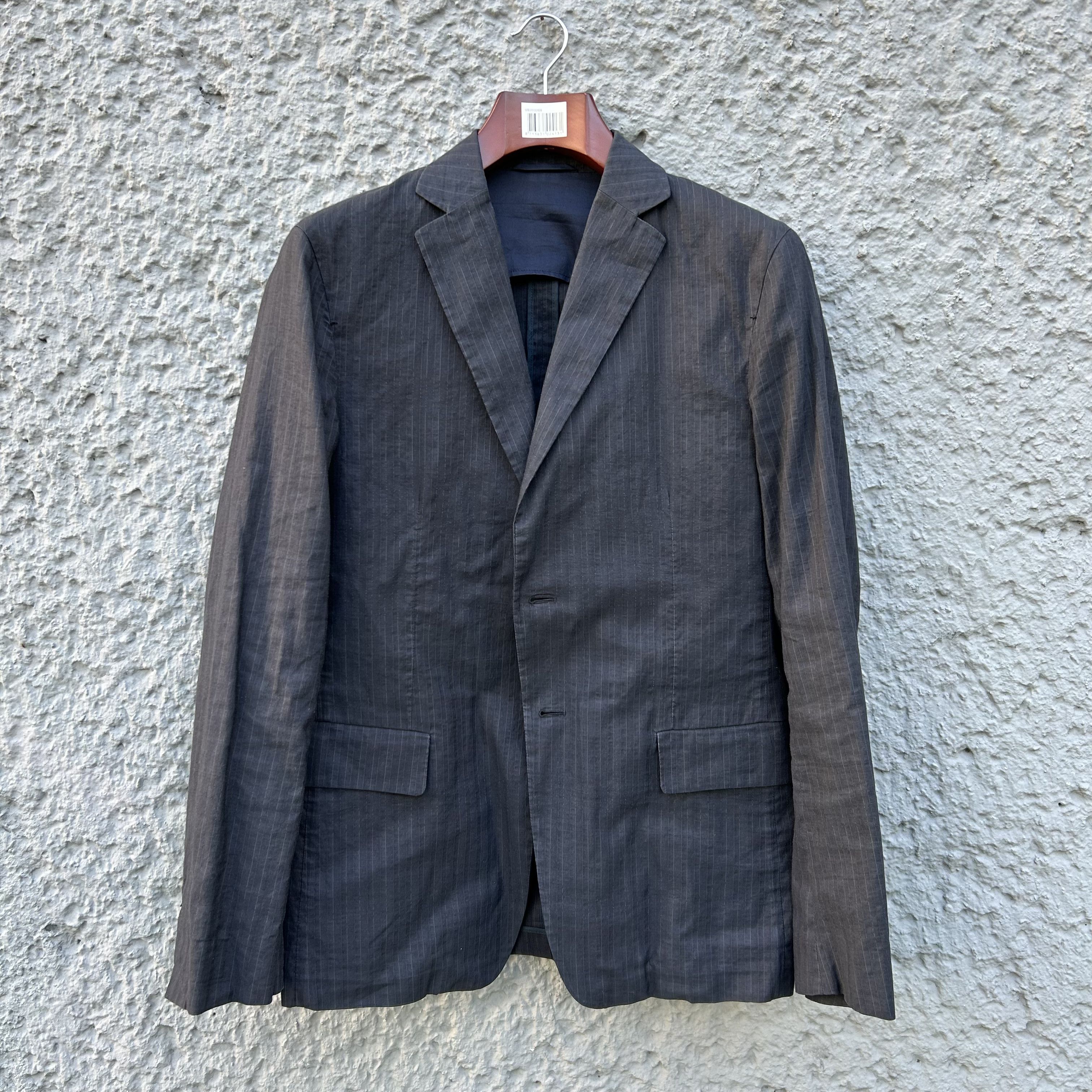 Jil Sander Jil Sander Dark Blue Pinstripe Blazer Jacket Size 48R - 1 Thumbnail