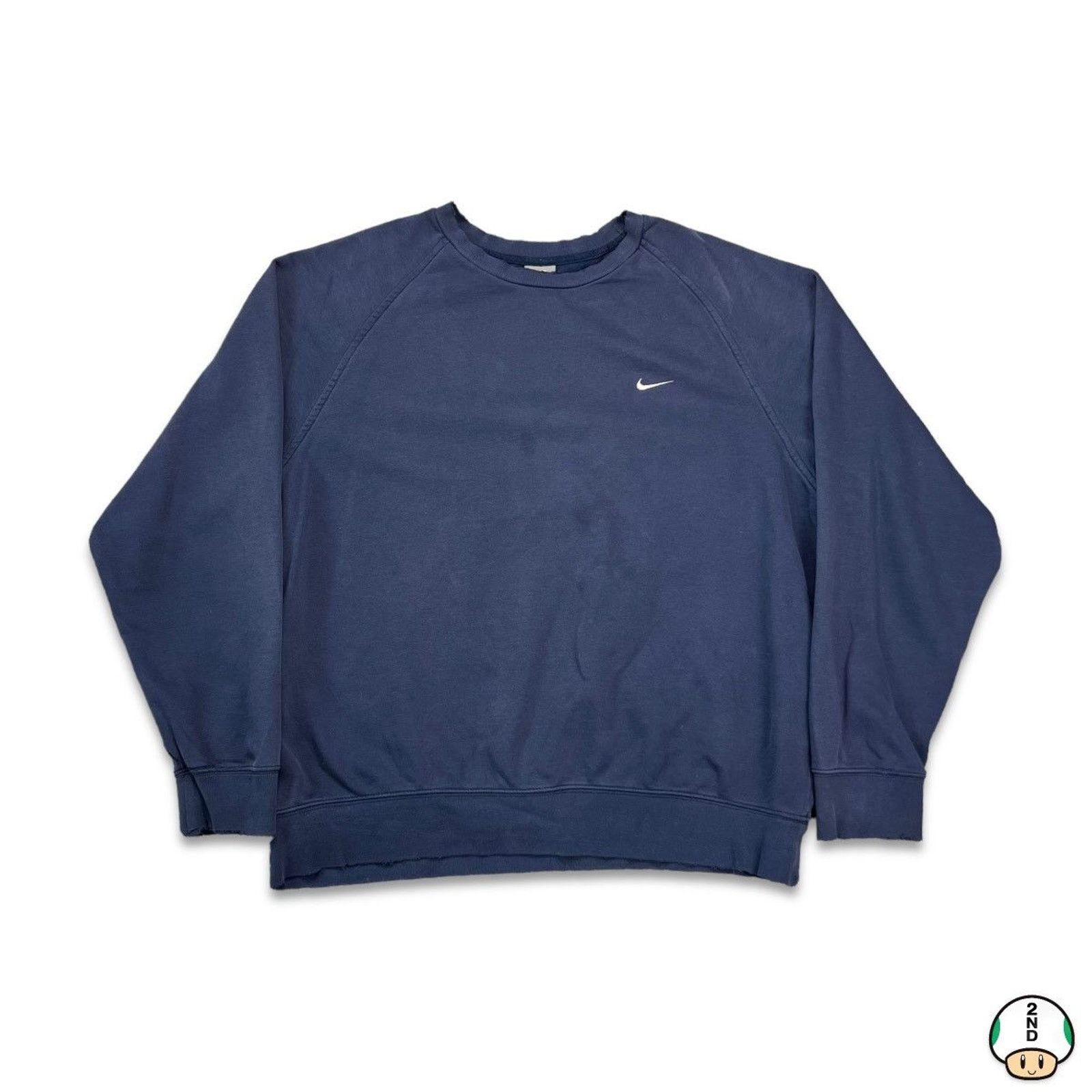 Nike × Vintage Nike Sportswear Sweatshirt Swoosh Distress Pullover Crewneck Size US L / EU 52-54 / 3 - 1 Thumbnail