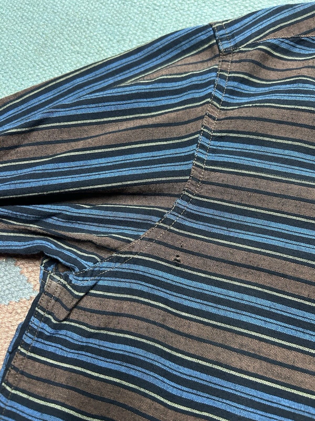 Vintage Vtg 50s button shirt rayon striped loop collar rockabilly M Size US M / EU 48-50 / 2 - 3 Thumbnail
