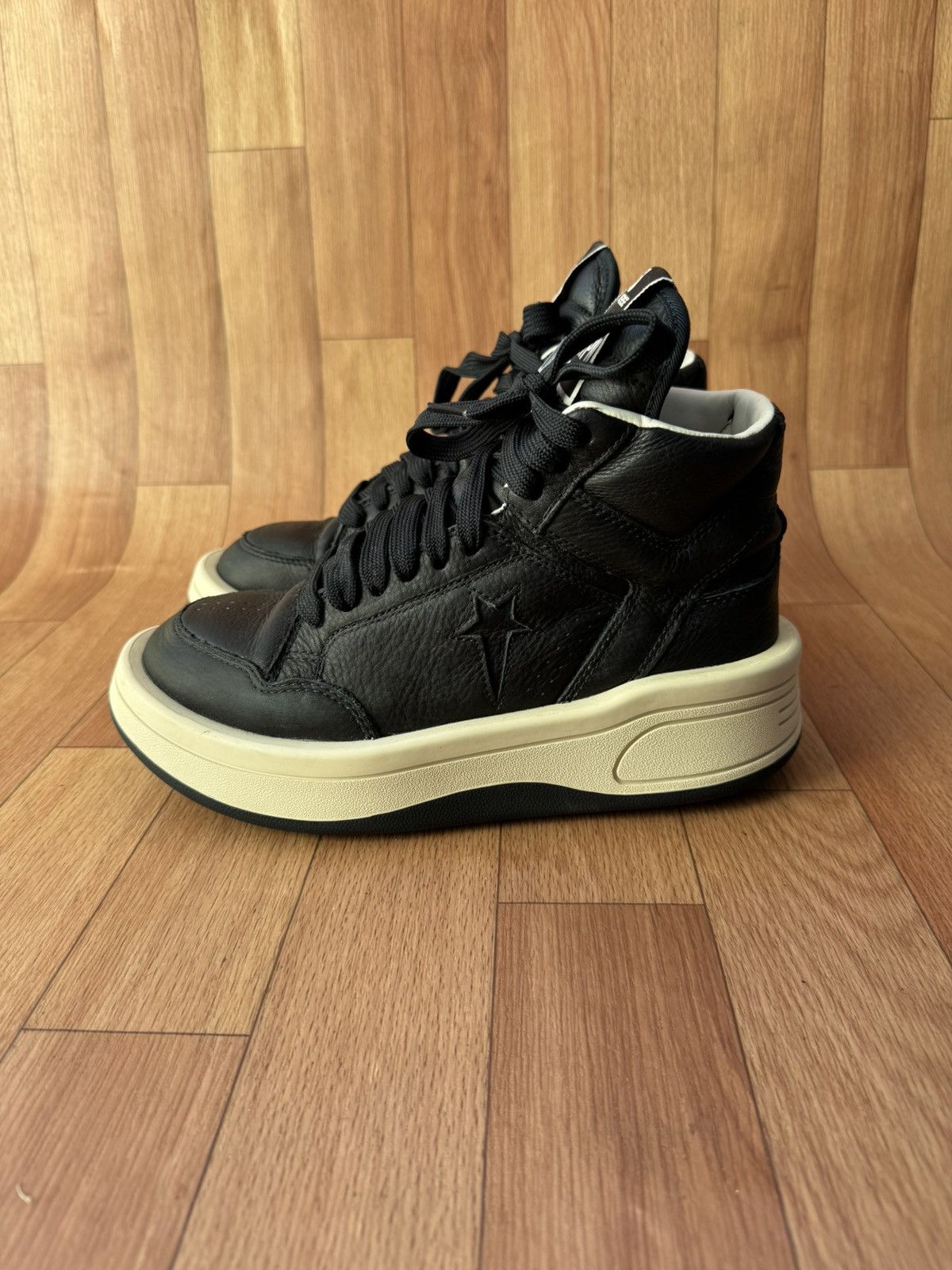 Converse × Rick Owens Drkshdw Turbowpn black cloud sneakers Size US 8.5 / IT 38.5 - 8 Thumbnail