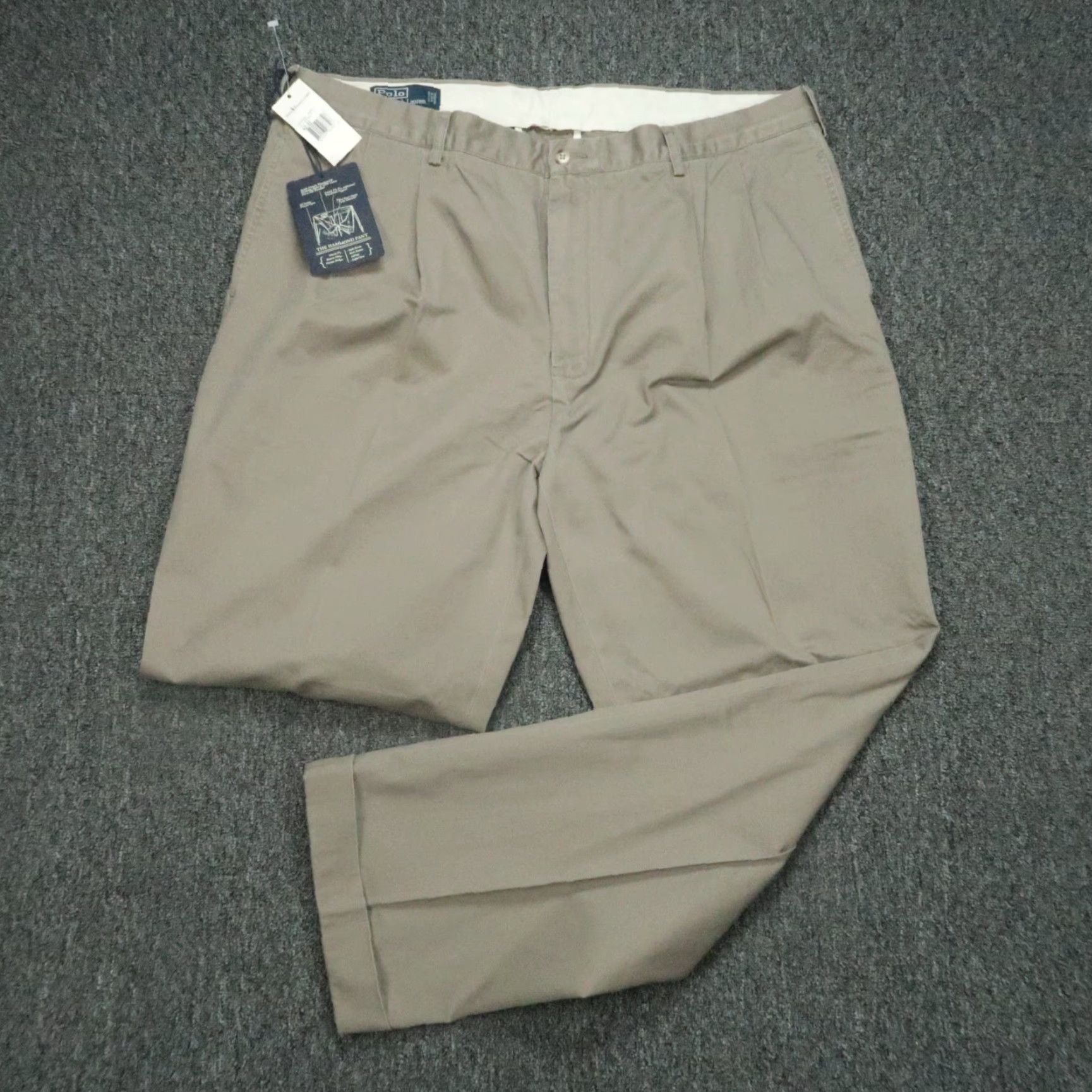 Polo Ralph Lauren Polo Ralph Lauren Pants Men 42x32 Brown Classic Fit Chino Pleated Cuffed NWT Vinyl? Size US XL / EU 56 / 4 - 2 Thumbnail