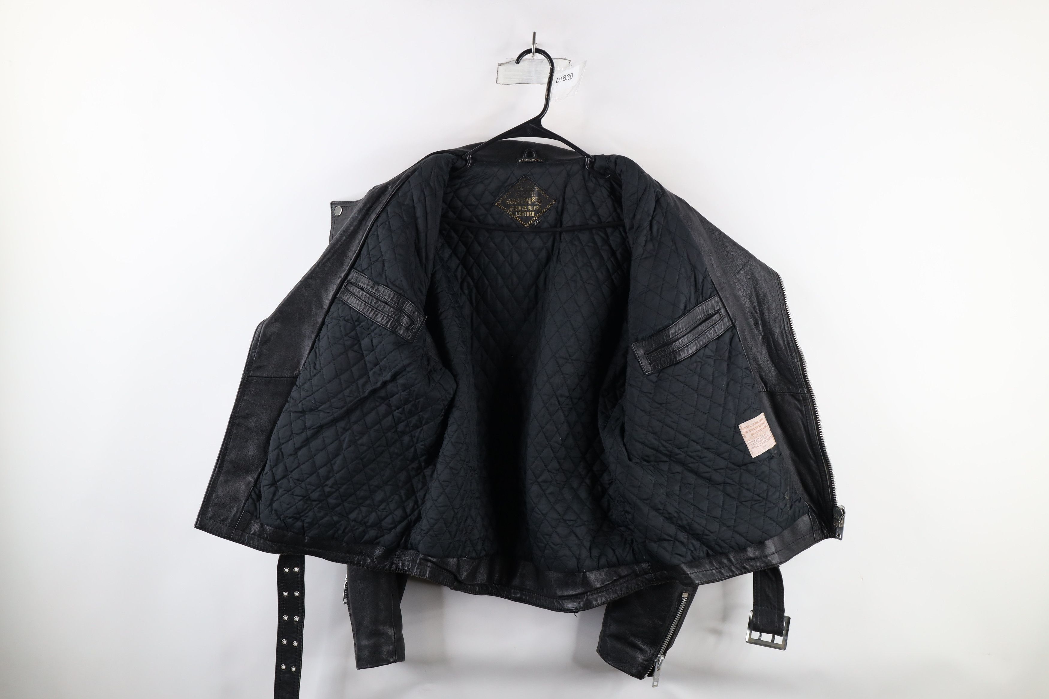 Vintage Vintage 70s Streetwear Belted Motorcycle Jacket Black Size US L / EU 52-54 / 3 - 9 Thumbnail