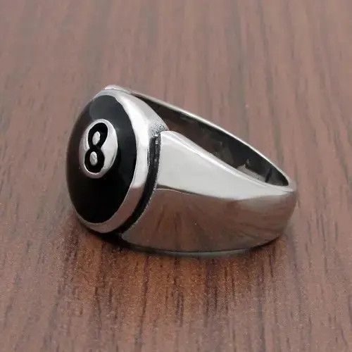 Other Black 8 Ring Size 6 7 8 9 10 11 Size ONE SIZE - 2 Thumbnail