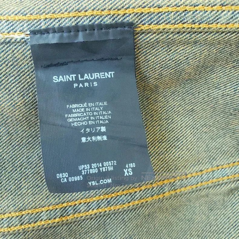 Saint Laurent Paris SAINT LAURENT Washed Blue Denim Jacket. Size US XS / EU 42 / 0 - 4 Thumbnail