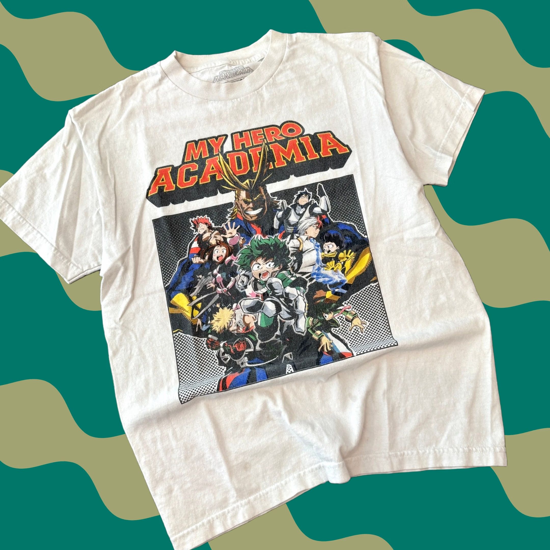 Vintage VINTAGE Y2K My Hero Academia Anime Cartoon White Graphic Tee Medium Mens White Graphic Tee Size US M / EU 48-50 / 2 - 1 Thumbnail