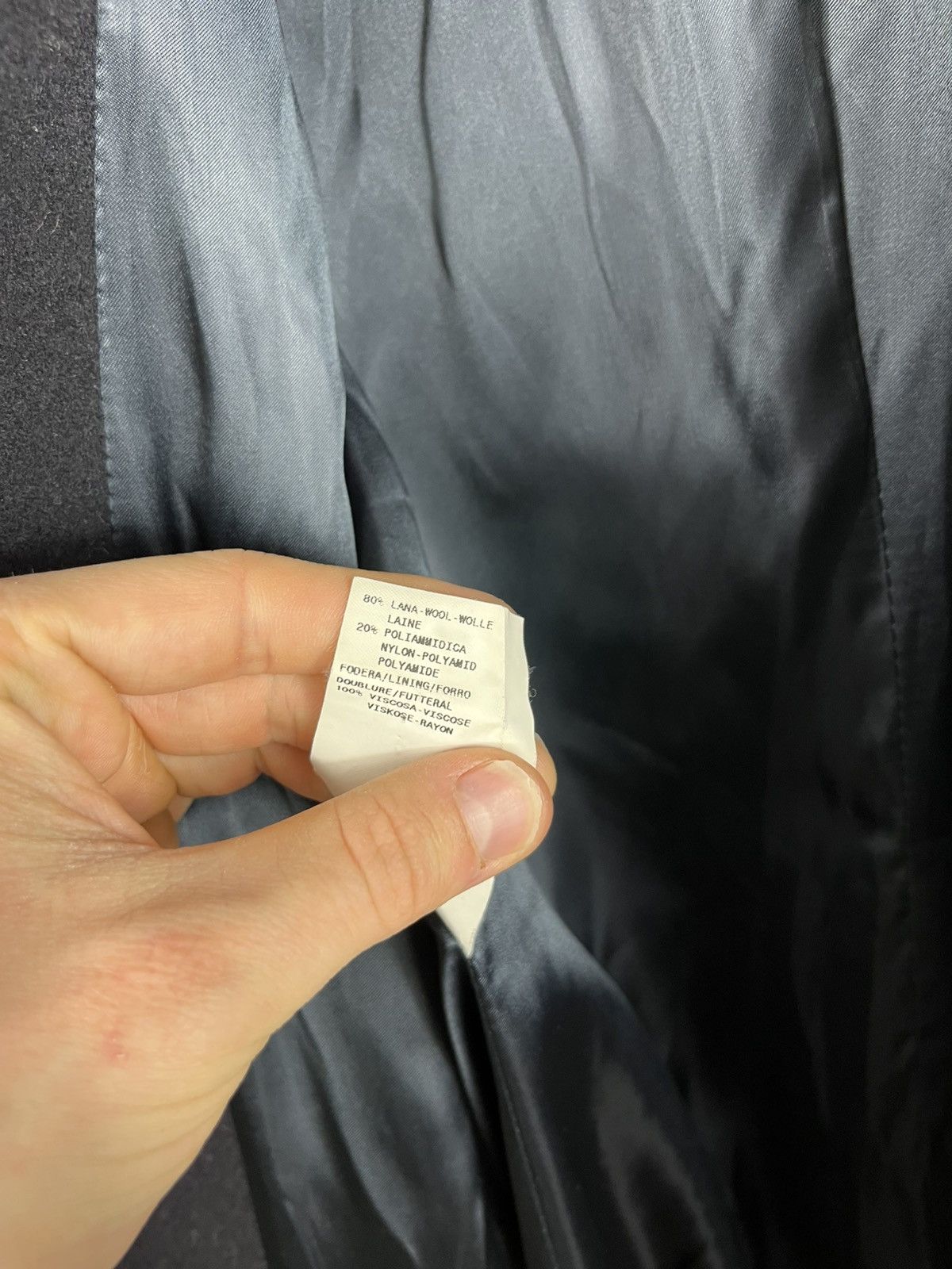 Emporio Armani Emporio Armani wool long navy luxury coat jacket Italian Size L / US 10 / IT 46 - 24 Thumbnail