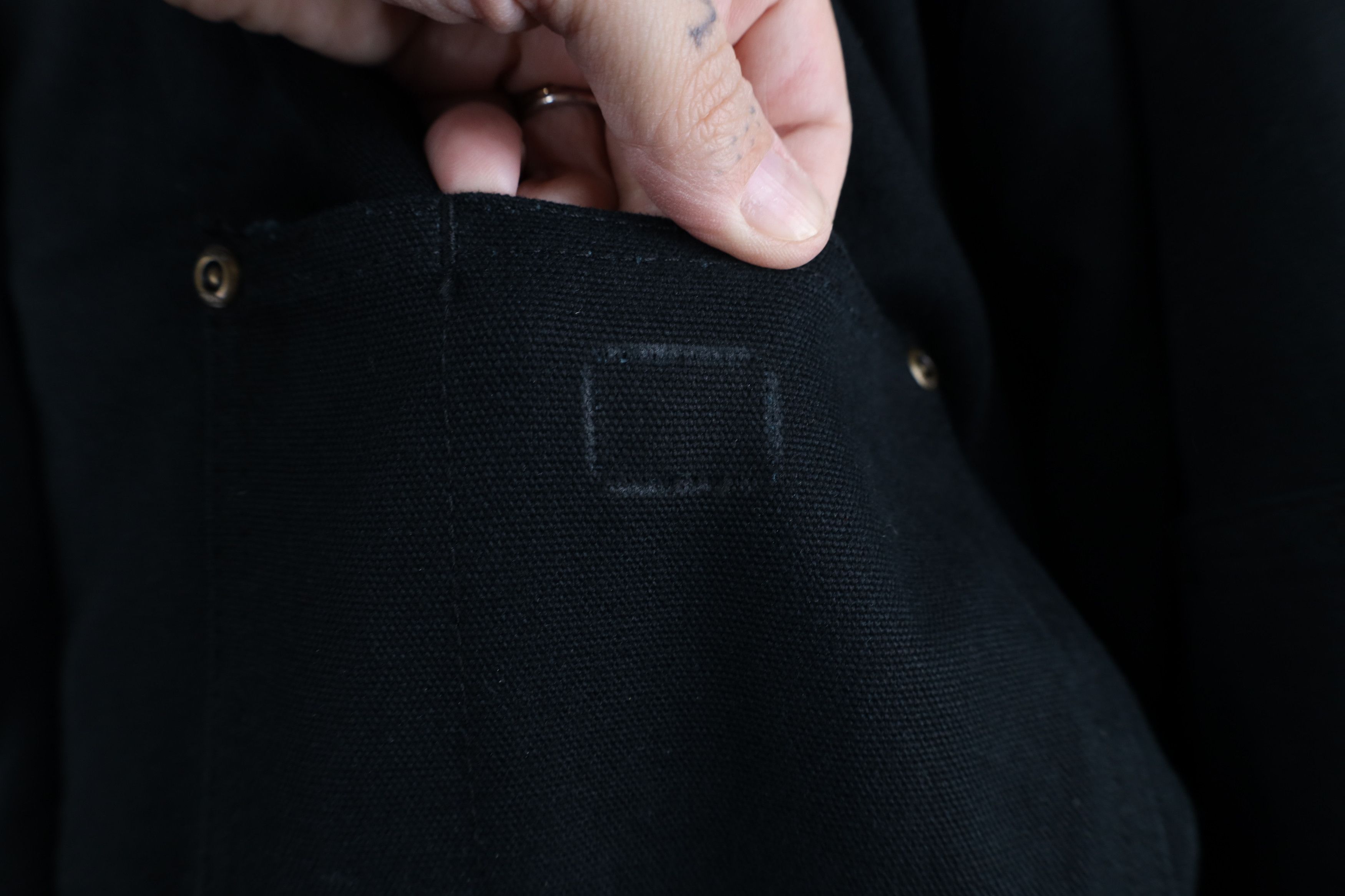 Vintage Vintage Y2K Streetwear Canvas Chore Barn Jacket Black Size US XXL / EU 58 / 5 - 4 Thumbnail