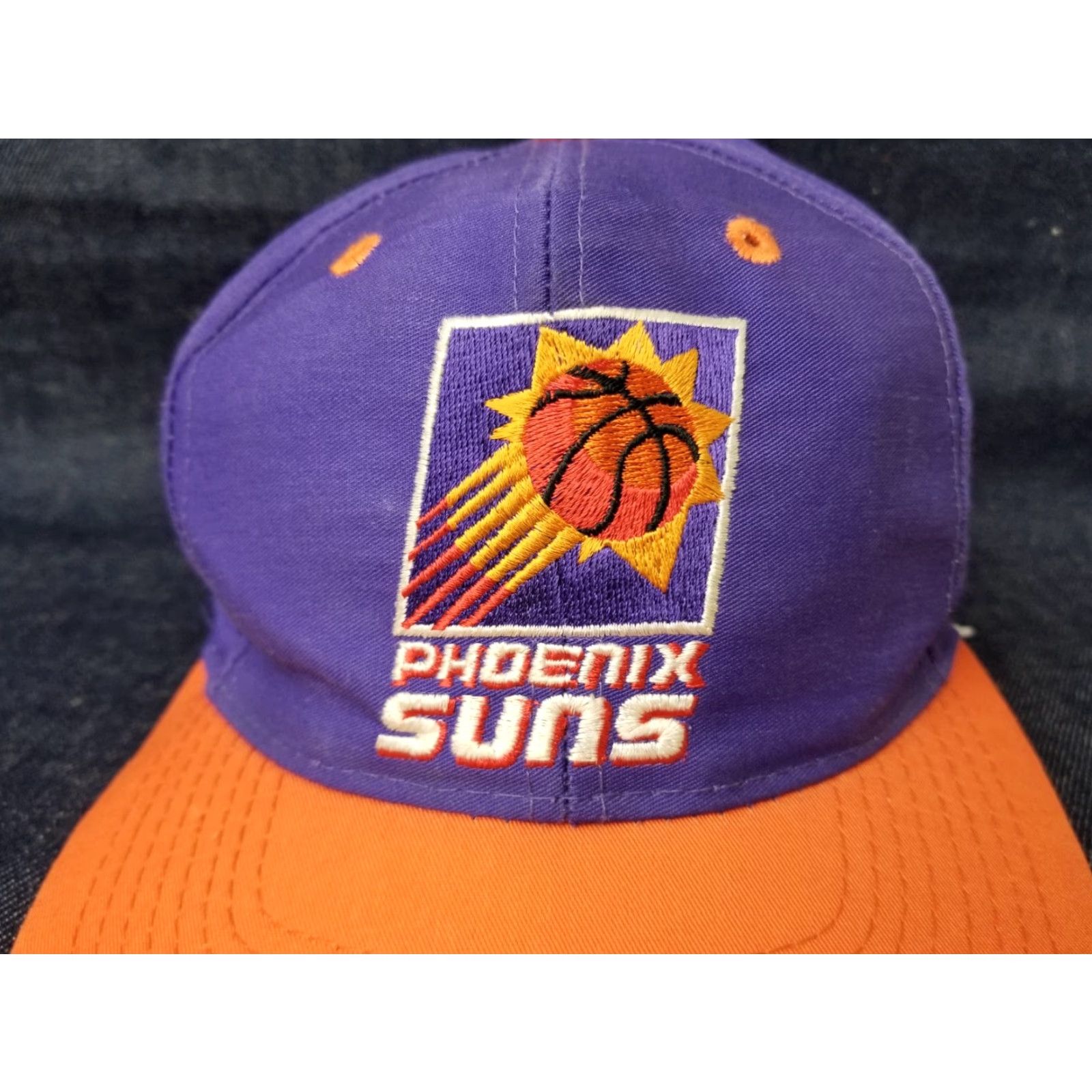 Logo 7 VINTAGE 90's PHOENIX SUNS NBA BASKETBALL LOGO SNAPBACK HAT Logo 7 Men One Size Purple Hats Men Size ONE SIZE - 2 Thumbnail