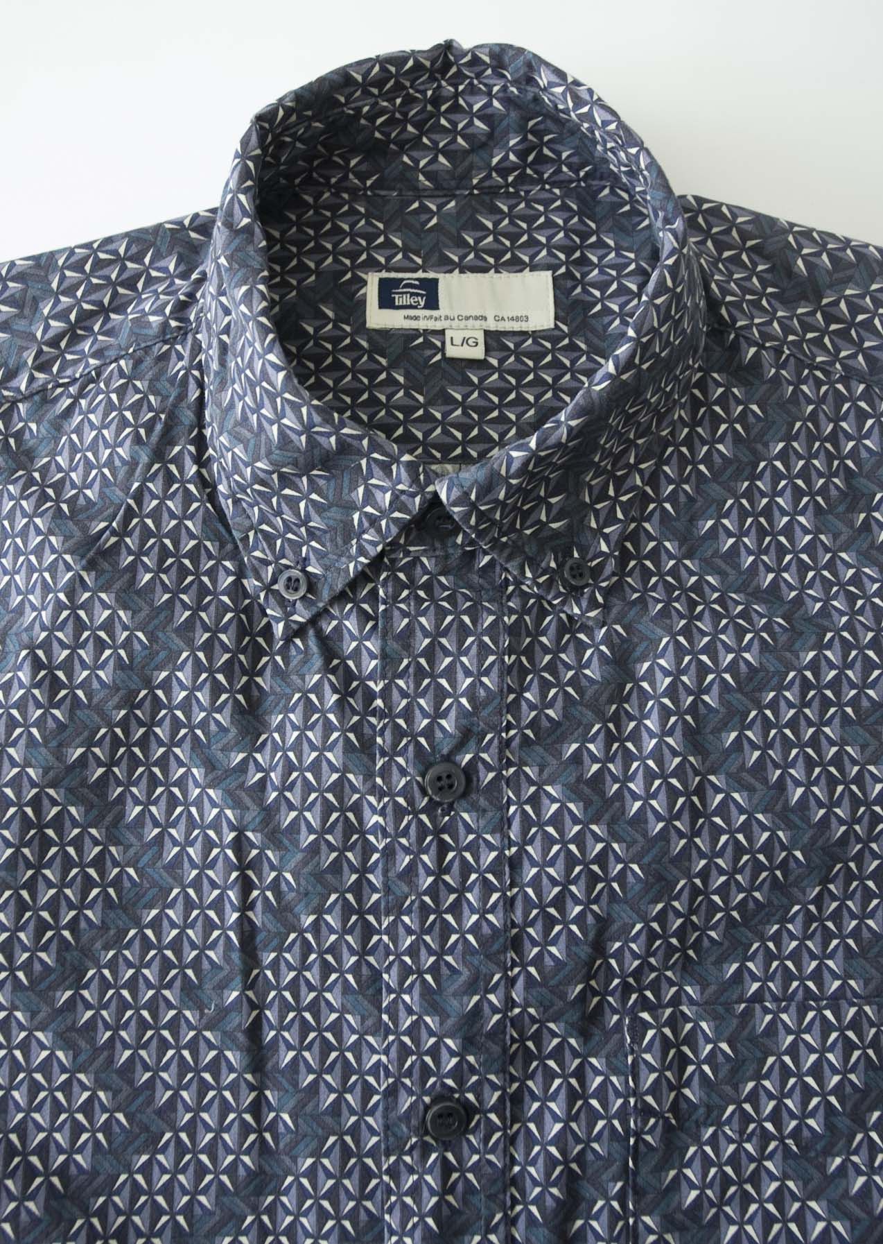 Tilley Tilley Shirt Blue Abstract Size L Size US L / EU 52-54 / 3 - 4 Thumbnail