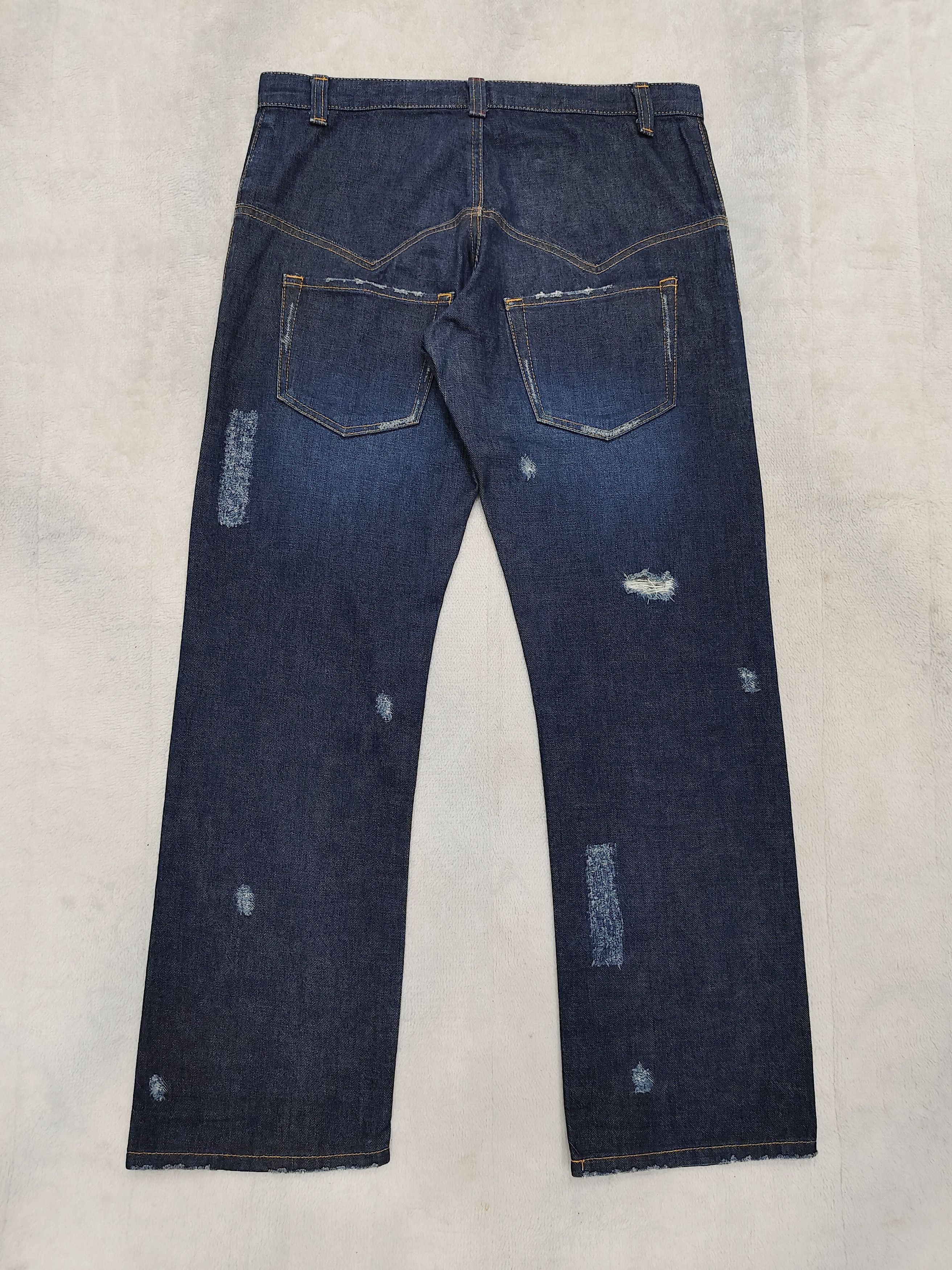 Issey Miyake Sunao Kuwahara- Street Mid Rise Distressed Straight Jeans Size US 32 / EU 48 - 3 Thumbnail
