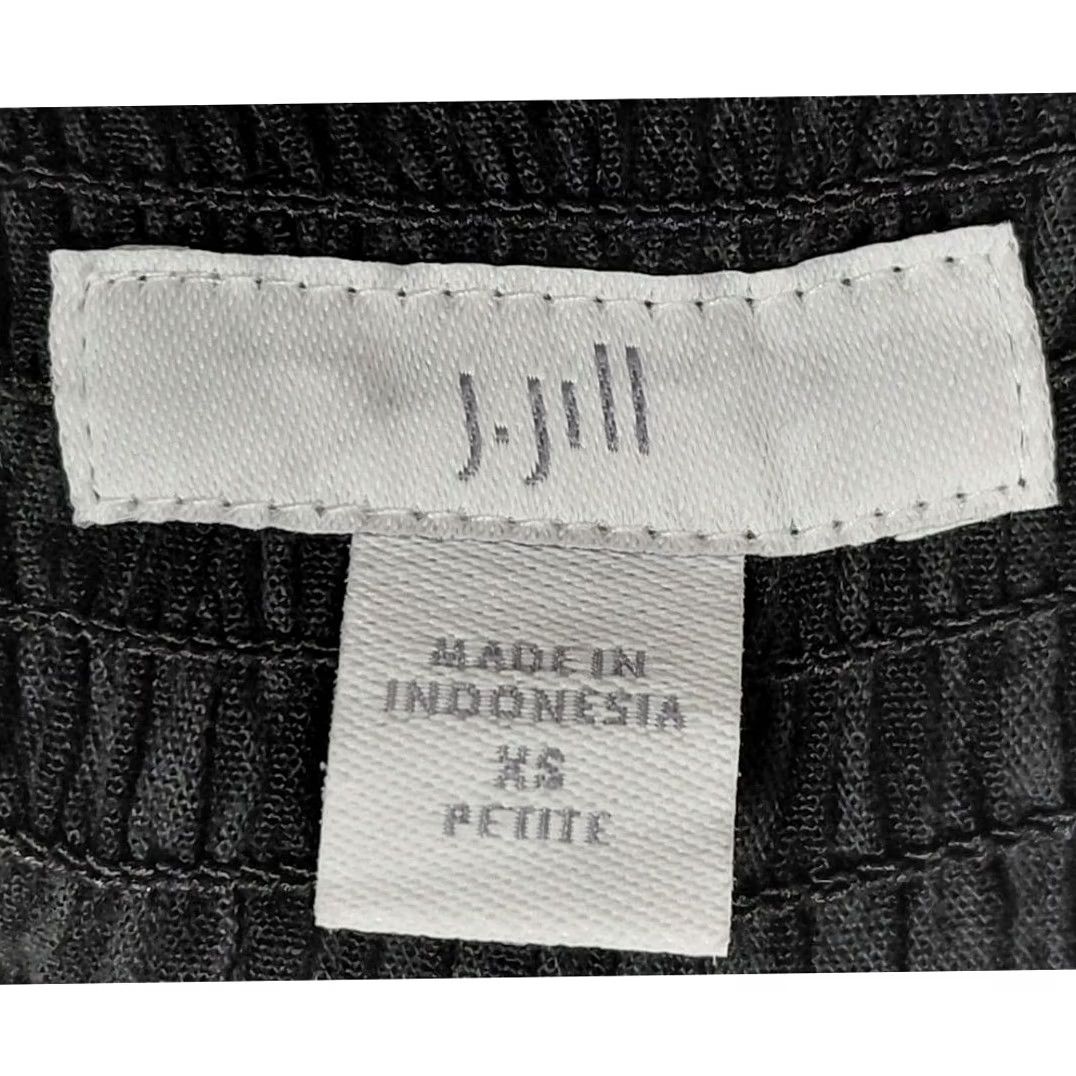 J. Jill J.Jill Black Sleeveless Striped Scoop Neck Dress Size XS Petite Rayon Cotton Casual Travel Size XS / US 0-2 / IT 36-38 - 4 Thumbnail