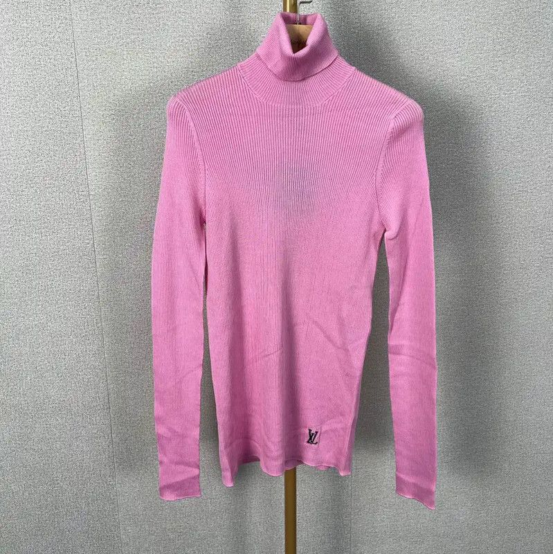 Louis Vuitton Louis Vuitton Pink Wool Knit Turtleneck Sweater 0089 Size L / US 10 / IT 46 - 1 Thumbnail