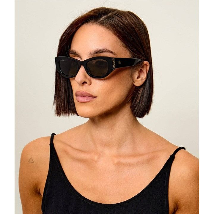 Gucci Gucci GG2044SA 001 Women Sunglasses Black Cat Eye Frame Size ONE SIZE - 2 Thumbnail