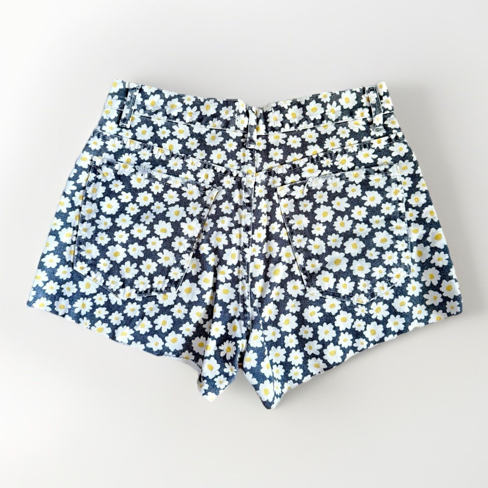 Zara Zara Button Fly Shorts Women's 4 Frayed High Rise Size 27" / US 4 / IT 40 - 5 Thumbnail