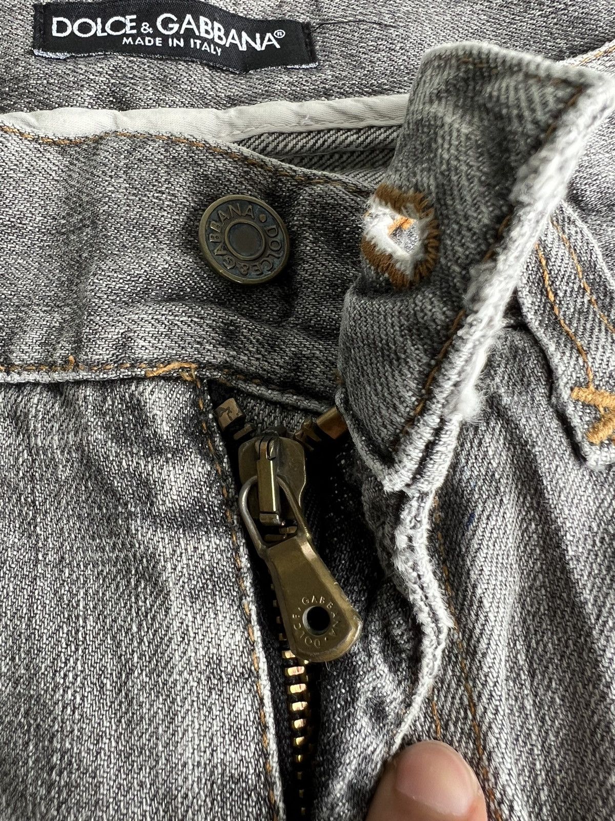 Dolce & Gabbana ARCHIVE D&G Sashiko Boro Runway Damaged Dirty Jeans Denim Size US 32 / EU 48 - 15 Thumbnail