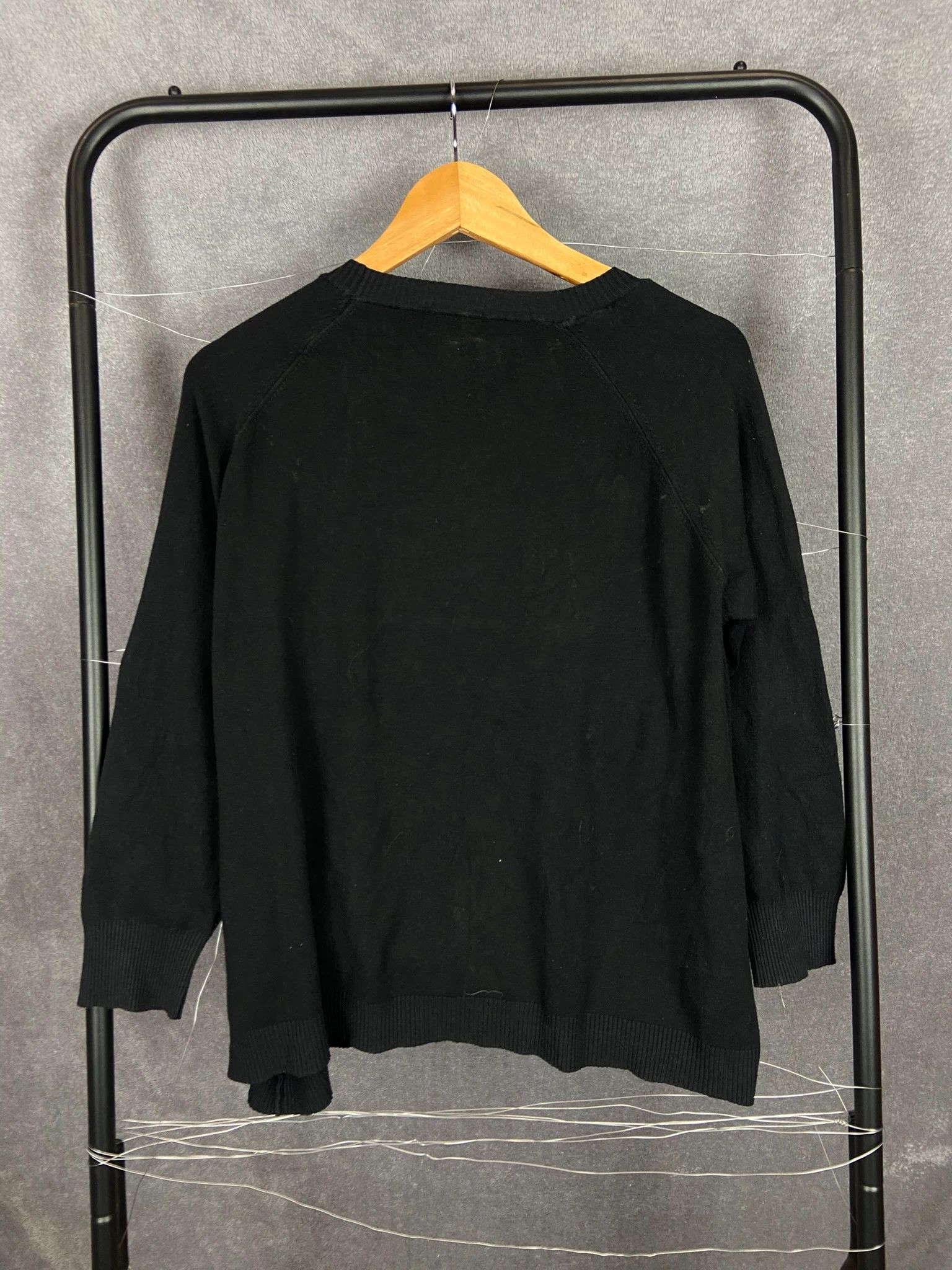 Vintage Ottod’Ame Black Knit Sweater S | Minimalist Asym Fit Size US M / EU 48-50 / 2 - 4 Thumbnail