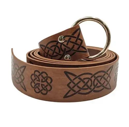 Leather × Vintage PU Leather O-Ring Knight Buckles Belts Size ONE SIZE - 1 Thumbnail