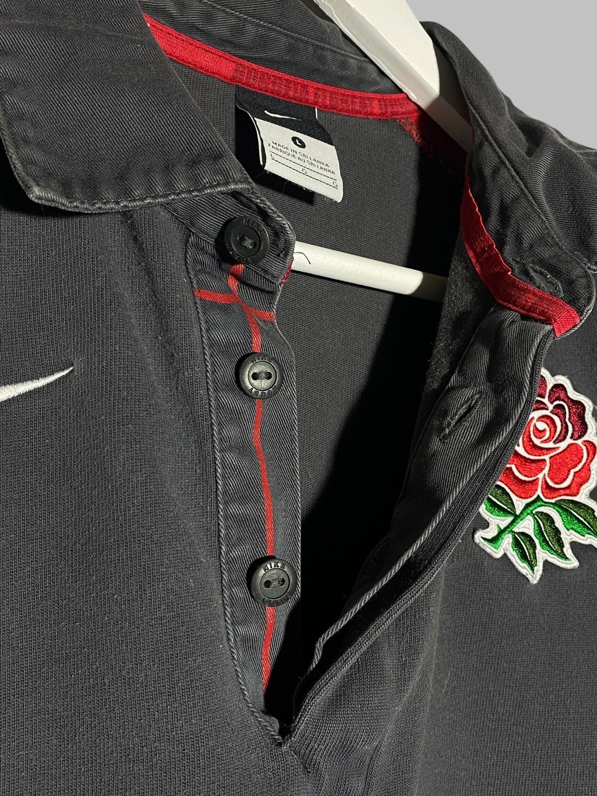 Nike 🔥 NIKE 00s NIKE ENGLAND RUGBY LONG SLEEVE SHIRT POLO STYLE Size US L / EU 52-54 / 3 - 12 Thumbnail