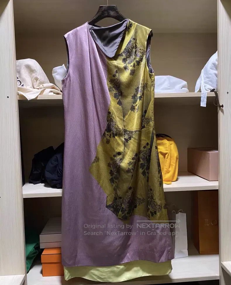 Dries Van Noten Dries Van Noten size:40 Color Block Dress Size S / US 4 / IT 40 - 2 Thumbnail