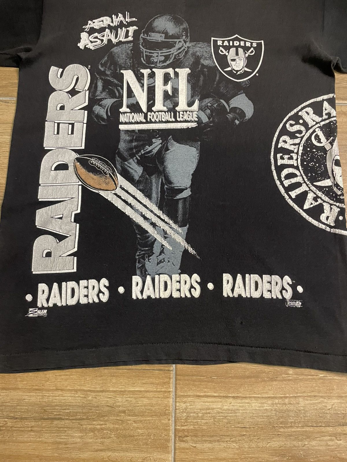 NFL × Vintage 90’s Raiders NFL Salem Overprint Tee Size US L / EU 52-54 / 3 - 4 Thumbnail