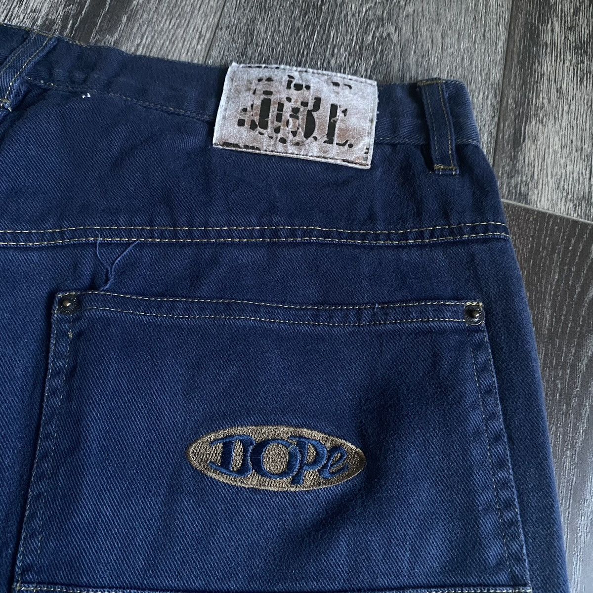 Vintage Vintage 1990s Dope Jeans Front Pocket Rap Denim Jeans 38x32 Size US 38 / EU 54 - 5 Thumbnail