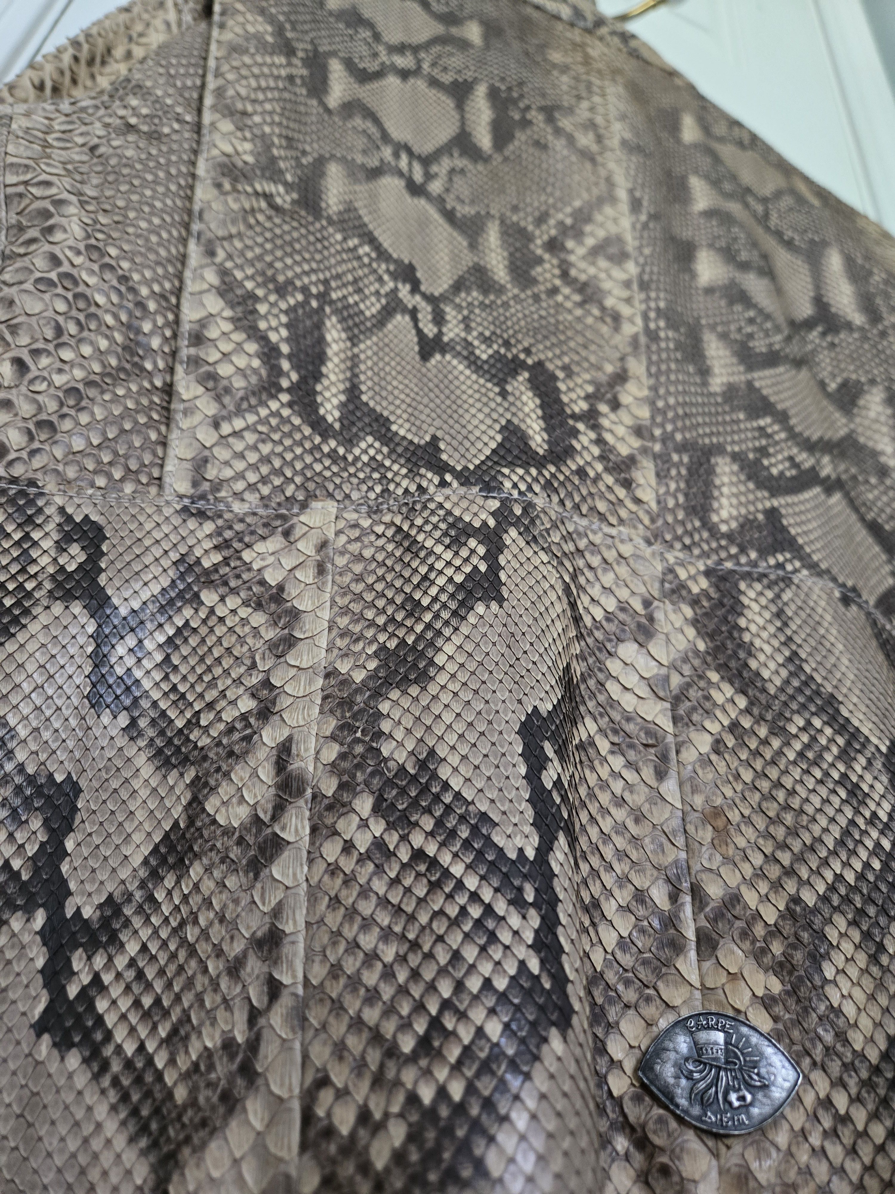 Carpe Diem C. Diem Python Snakeskin Motorcycle / Biker Jacket Size US XL / EU 56 / 4 - 11 Thumbnail