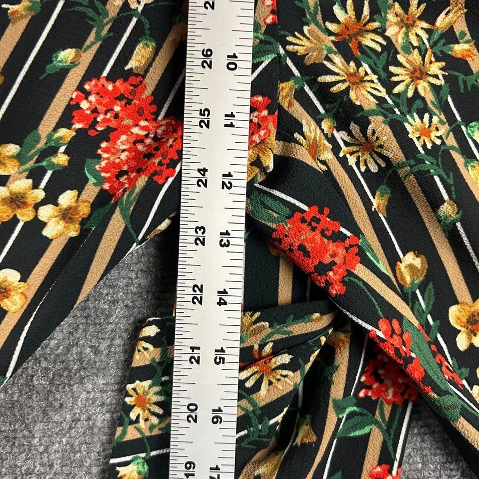 Zara Zara Pants Womens Large Floral Ankle Pull On Bloomer Striped Size 30" / US 8 / IT 44 - 3 Thumbnail