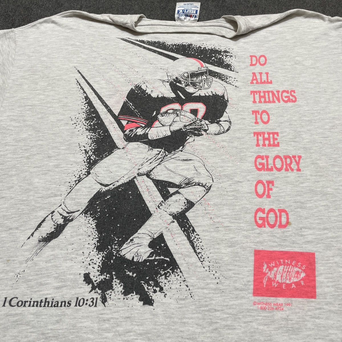 Hanes Vintage Witness Wear Jesus 1991 T-shirt Size US L / EU 52-54 / 3 - 2 Thumbnail