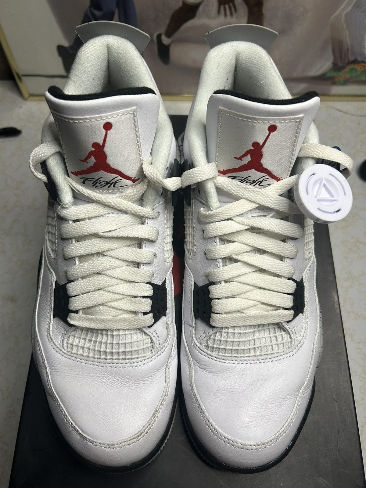 Jordan Brand Air Jordan 4 Retro OG white cement Size US 9 / EU 42 - 1 Thumbnail