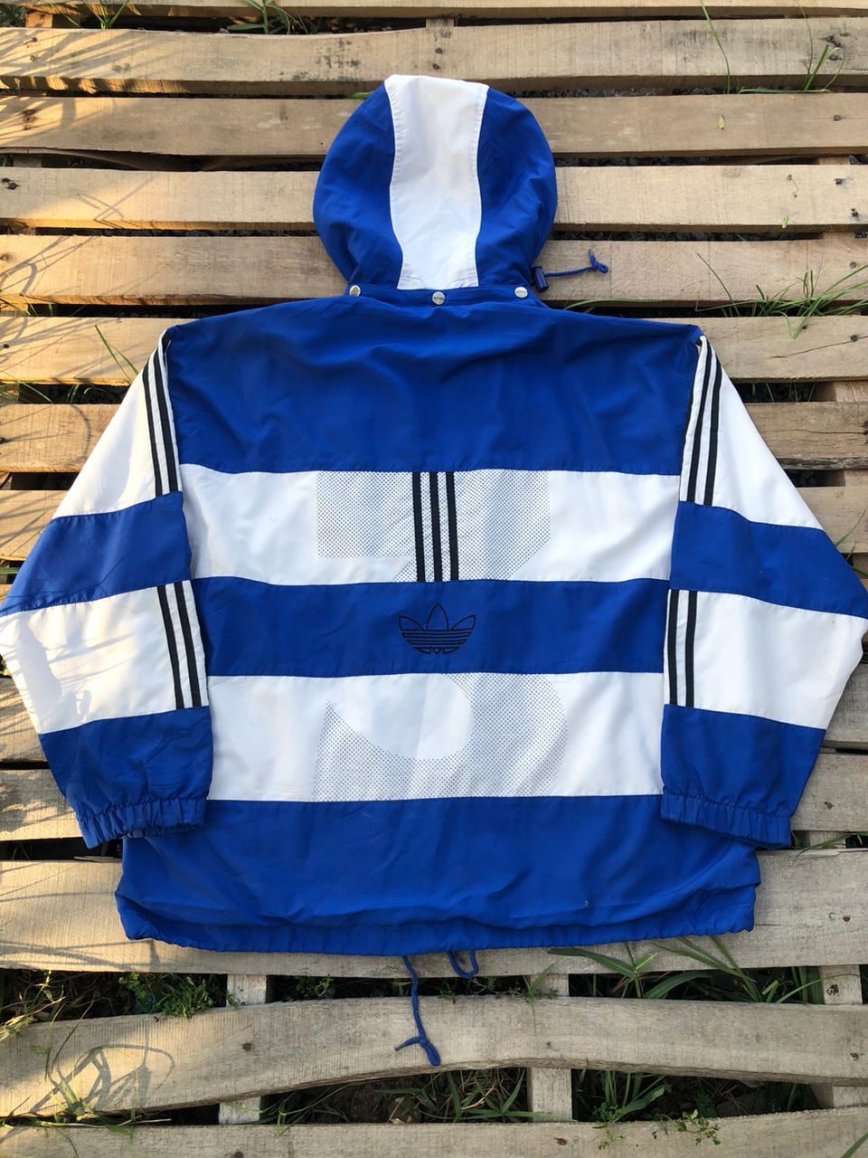 Adidas Vintage 90s Adidas Trefoil Windbreaker Jacket Size US XL / EU 56 / 4 - 2 Thumbnail