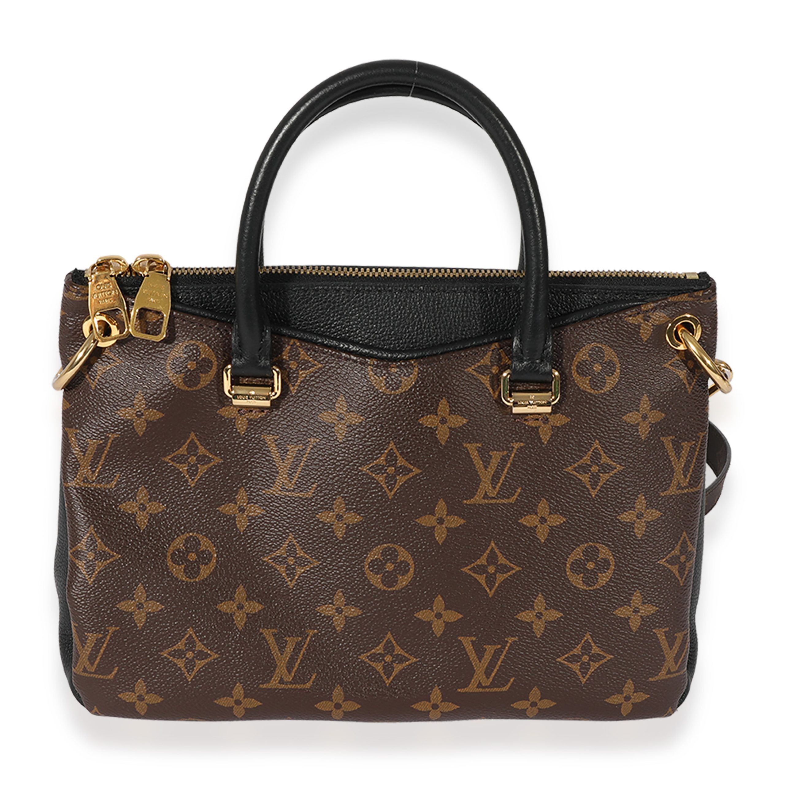 image of Louis Vuitton Monogram Noir Pallas Bb in Brown, Women's