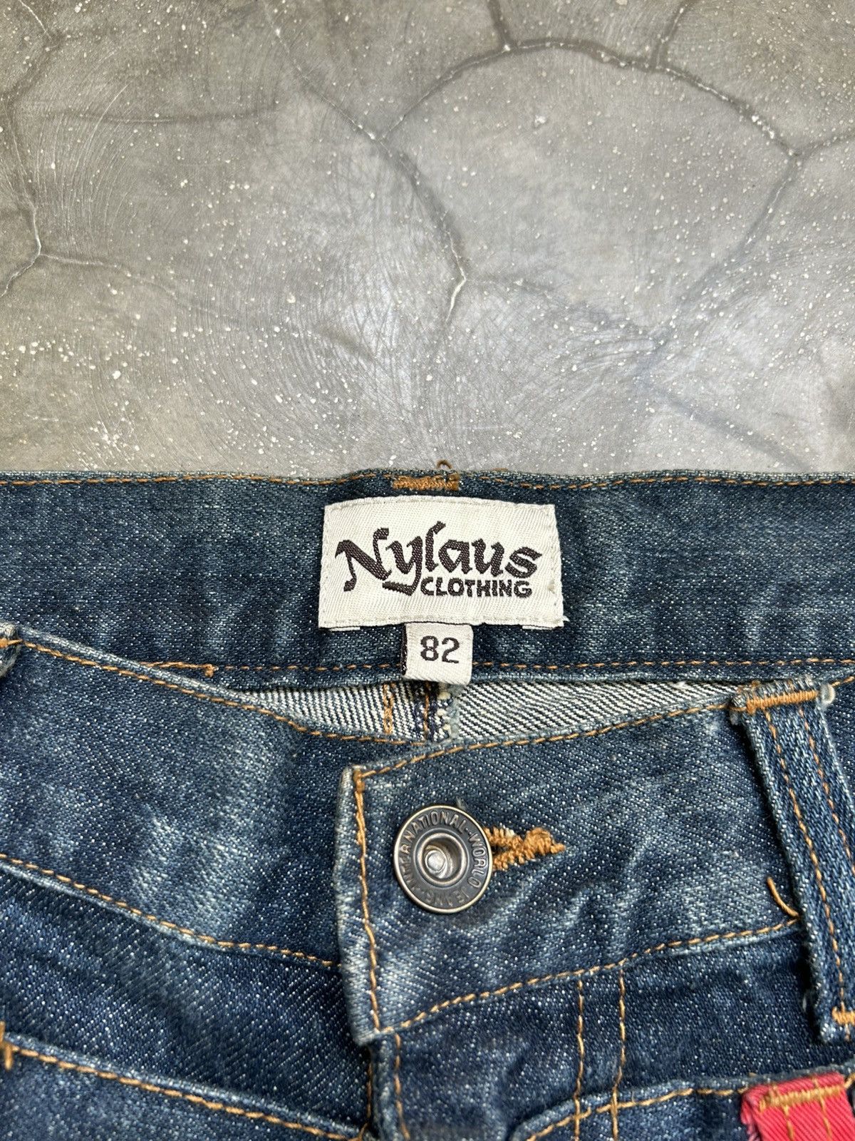 Japanese Brand Nylaus Jeans Double Waist Distressed Pant Size 32 Size US 32 / EU 48 - 5 Thumbnail