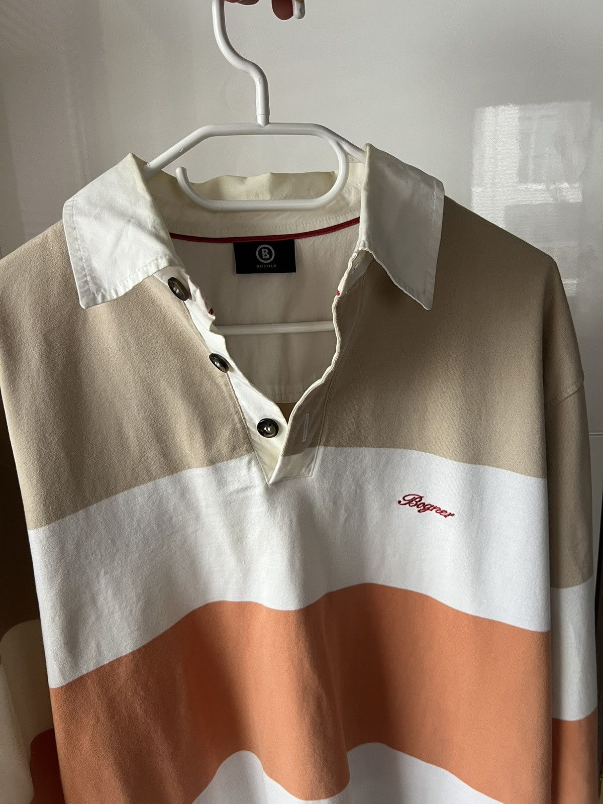 Bogner Vintage Bogner Embroidere Logo Polo Long Sleeve Tee Size US L / EU 52-54 / 3 - 3 Thumbnail