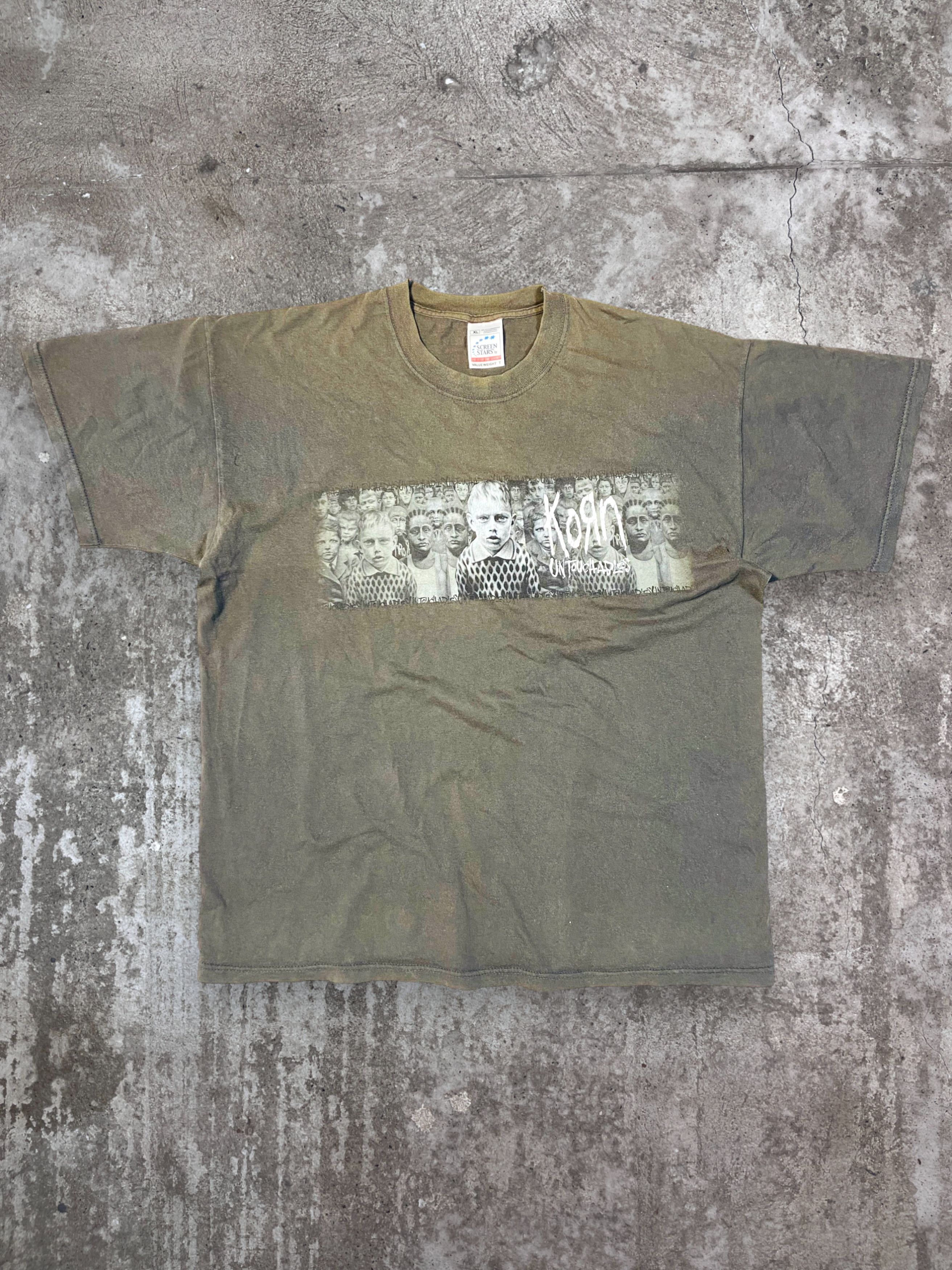 Band Tees 2002 KORN “UNTOUCHABLES” SUNFADED DISTRESSED TEE - № 566 Size US XL / EU 56 / 4 - 1 Thumbnail
