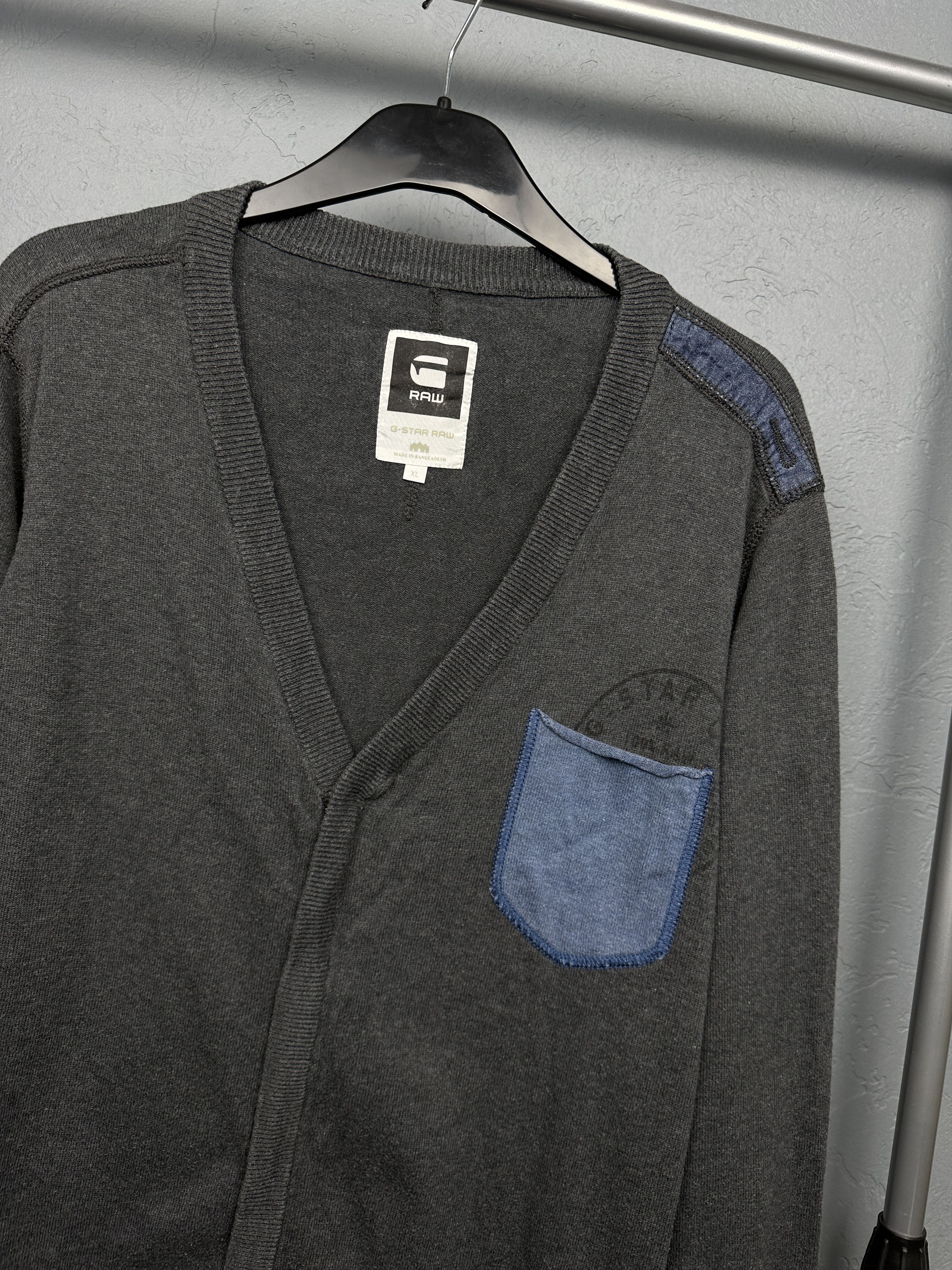 G-Star G Star Raw Vintage Mens Porter Cardigan Vest Knit Sweater Size US XL / EU 56 / 4 - 2 Thumbnail