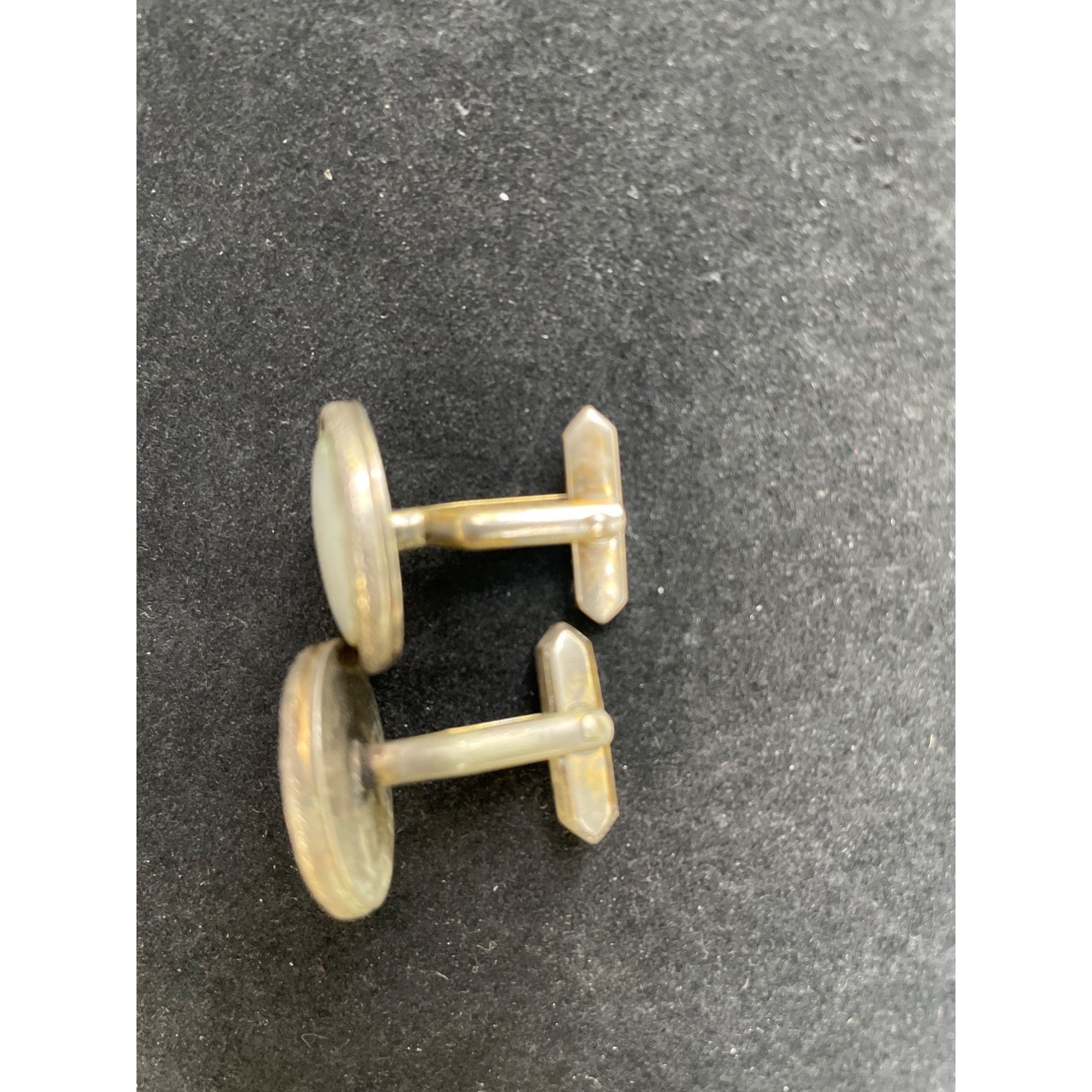 Other Vintage Mother of Pearl Men's Cufflinks/ rhinestones/ gold t Size ONE SIZE - 7 Thumbnail
